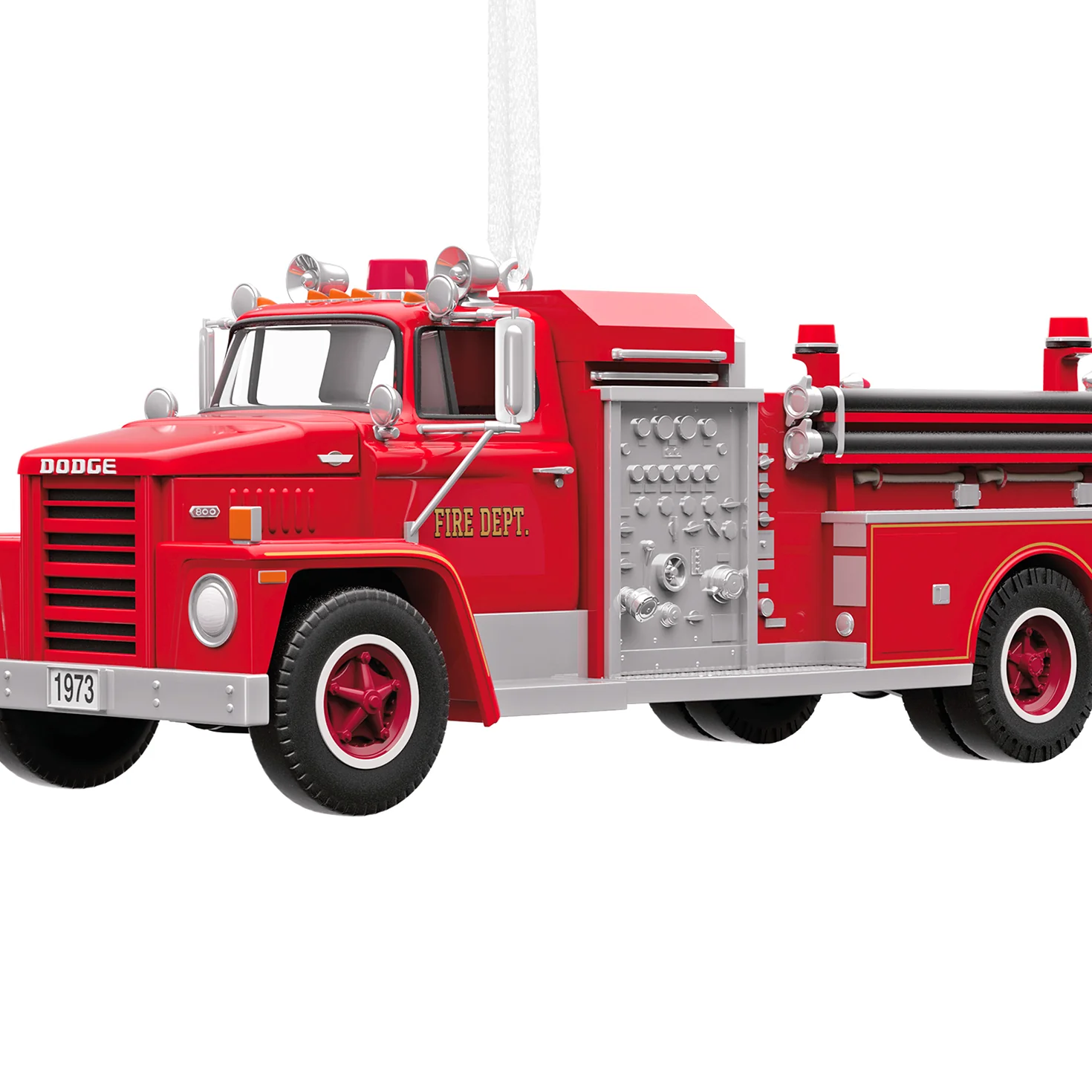 Fire Brigade 1973 Dodge C800 Fire Engine 2026 With Light, 24th in the Series — 2026 Hallmark Keepsake Christmas Ornament - Image 4