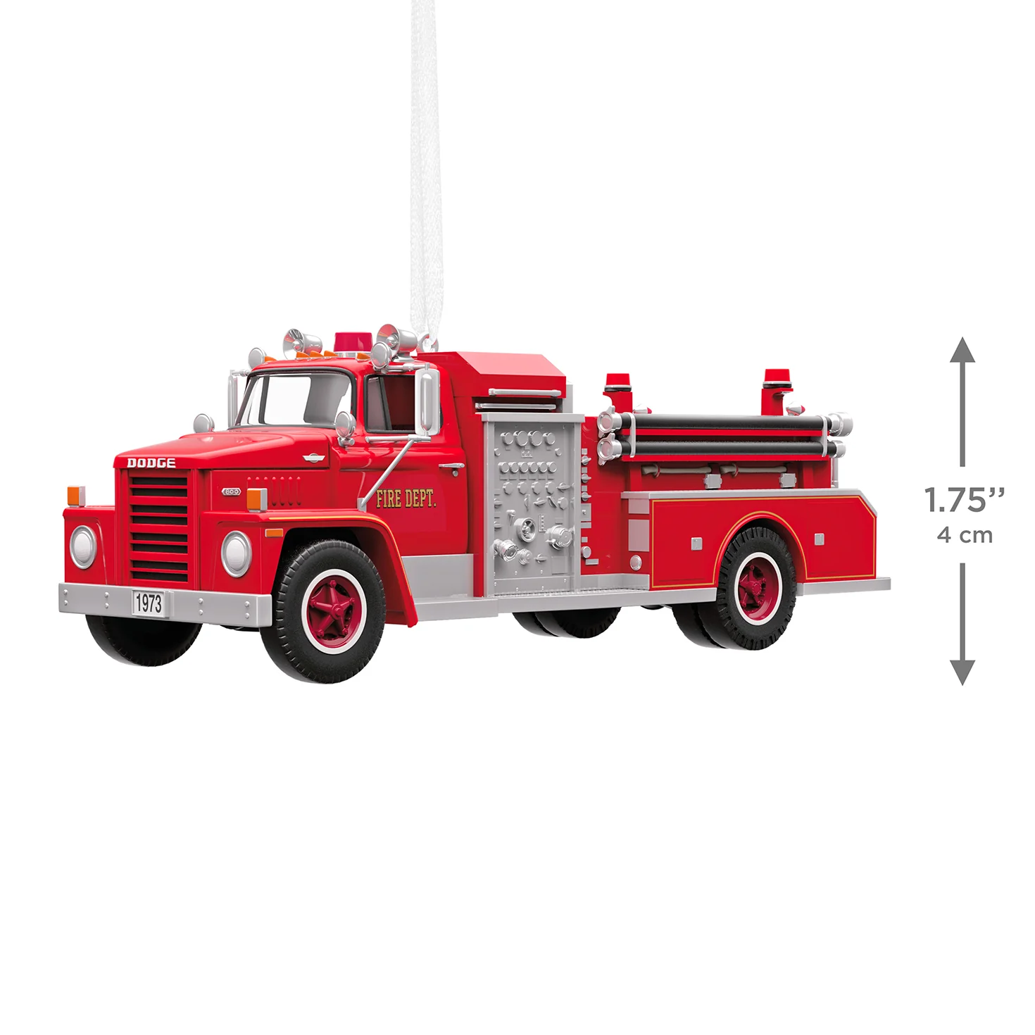 Fire Brigade 1973 Dodge C800 Fire Engine 2026 With Light, 24th in the Series — 2026 Hallmark Keepsake Christmas Ornament - Image 6
