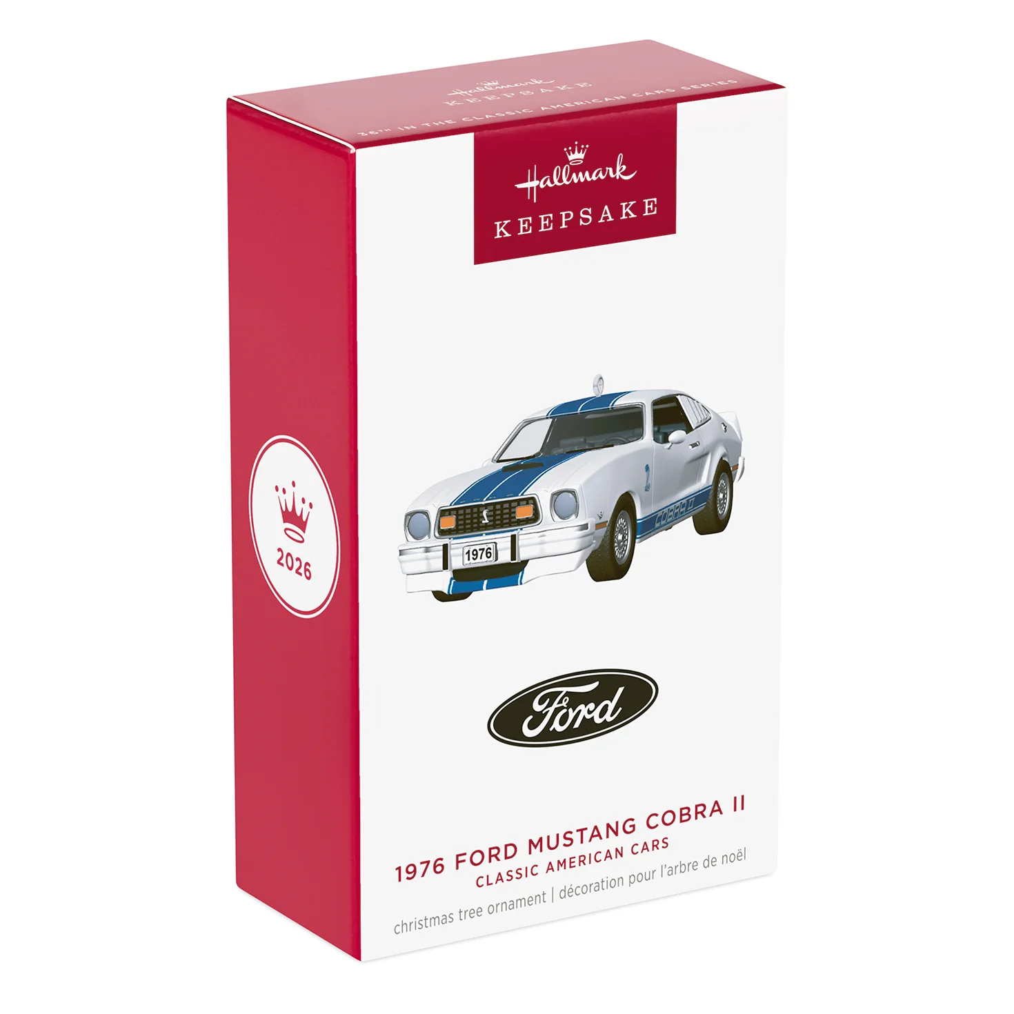 Classic American Cars 1976 Ford Mustang Cobra II 2026, Metal, 36th in the Series — 2026 Hallmark Keepsake Christmas Ornament - Image 7