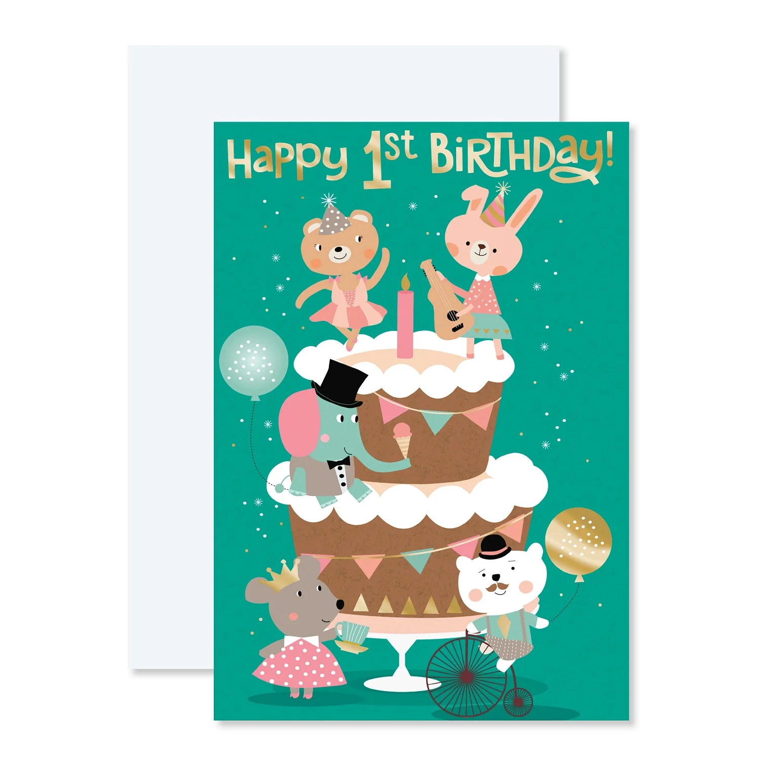 Connections from Hallmark Age 1 Birthday Card - Happy 1st Birthday! - Image 3
