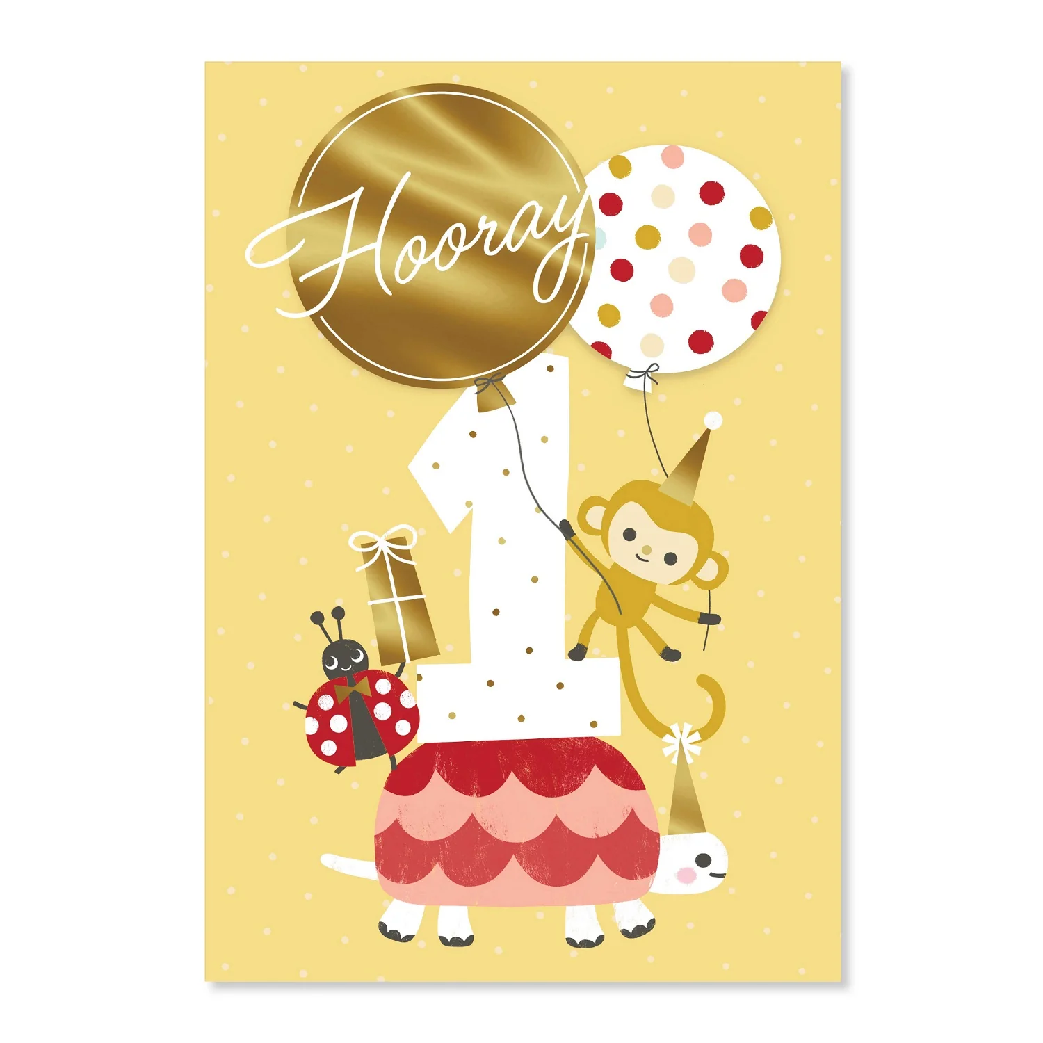 Connections from Hallmark Age 1 Birthday Card - Hooray