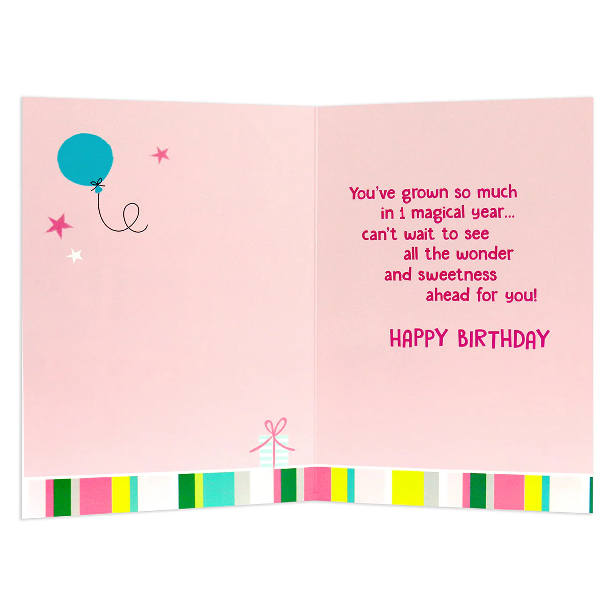 Connections from Hallmark 1st Birthday Card - Unicorn and Rainbow - Image 2