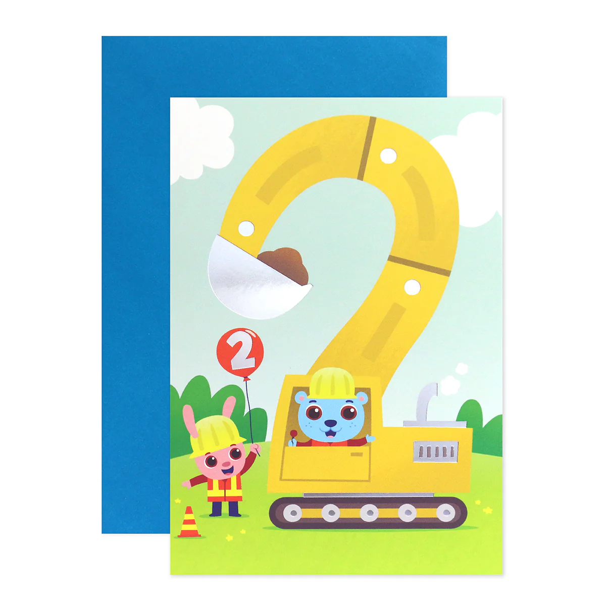 Connections from Hallmark 2nd Birthday Card - Digger - Image 3