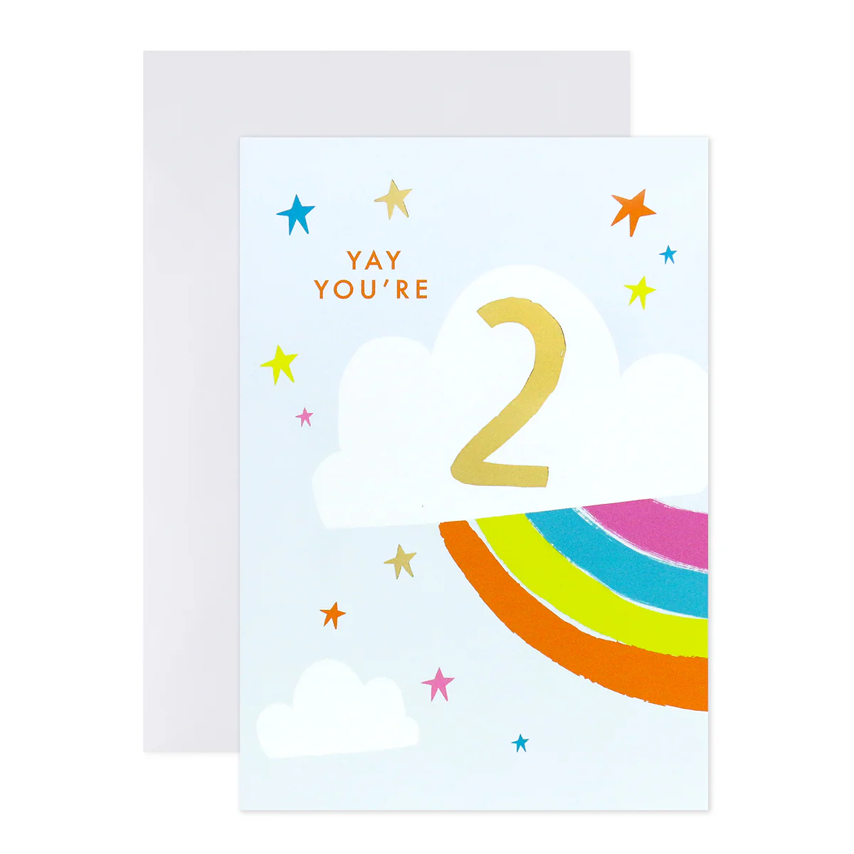 Connections from Hallmark 2nd Birthday Card - Rainbow & Cloud - Image 3