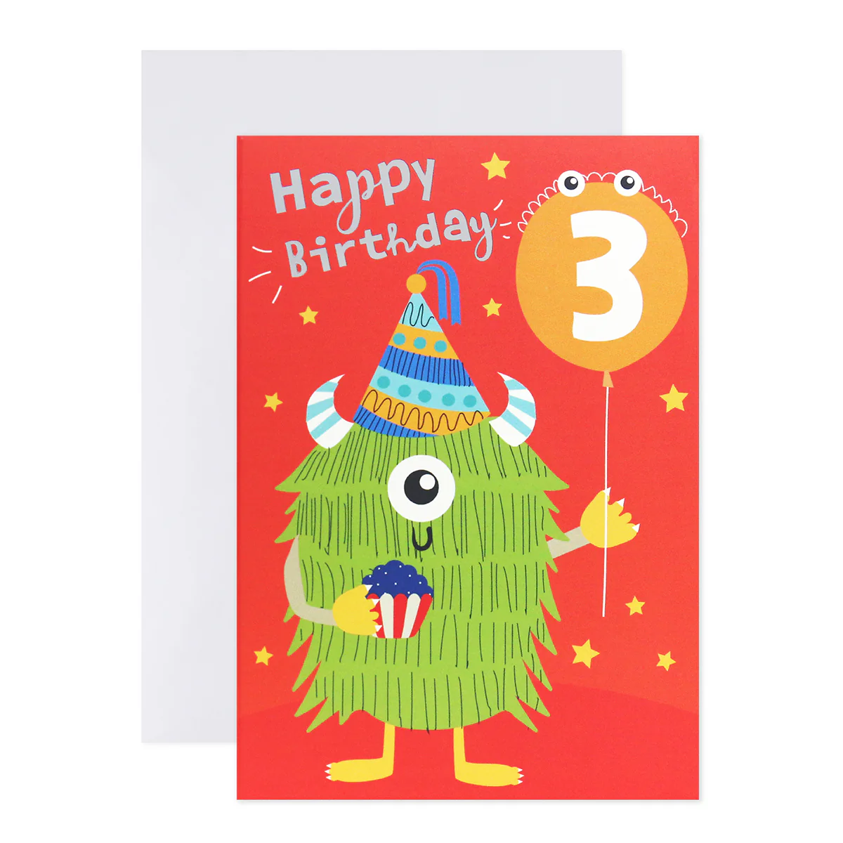 Connections from Hallmark 3rd Birthday Card - Monster & Cupcake - Image 3
