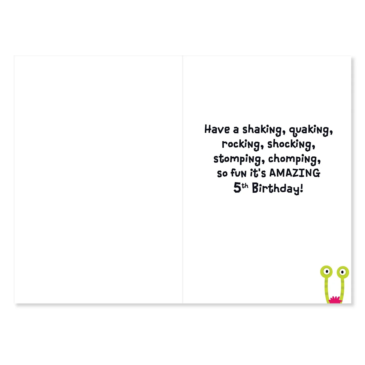 Connections from Hallmark Age 5 Birthday Card - Friendly Monsters - Image 2