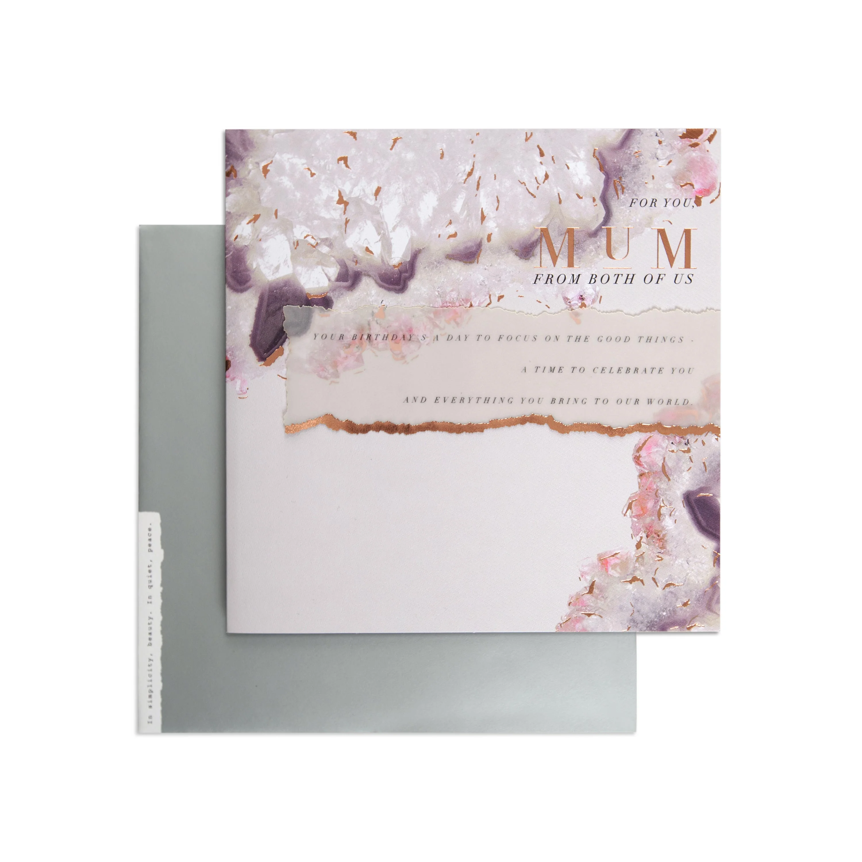 Beautiful Agate Crystal Mum Birthday Card - Image 3