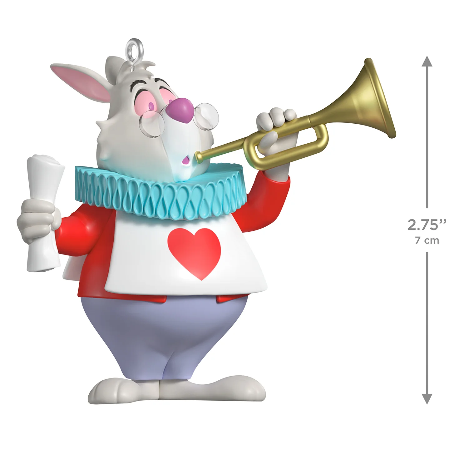 Disney Alice in Wonderland 75th Anniversary The White Rabbit — 2026 Hallmark Keepsake Christmas Ornament - Image 6