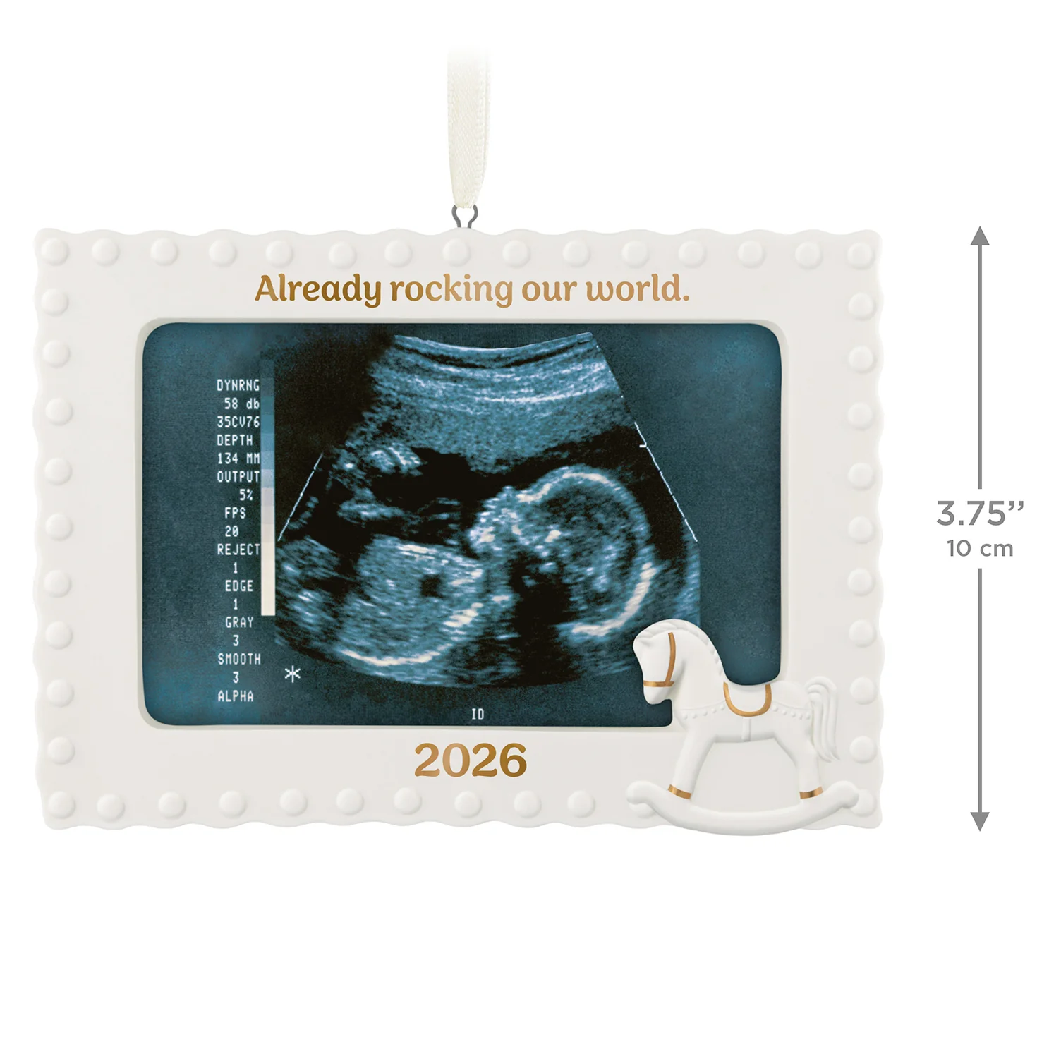 Already Rocking Our World 2026 Photo Frame, Porcelain — 2026 Hallmark Keepsake Christmas Ornament - Image 6