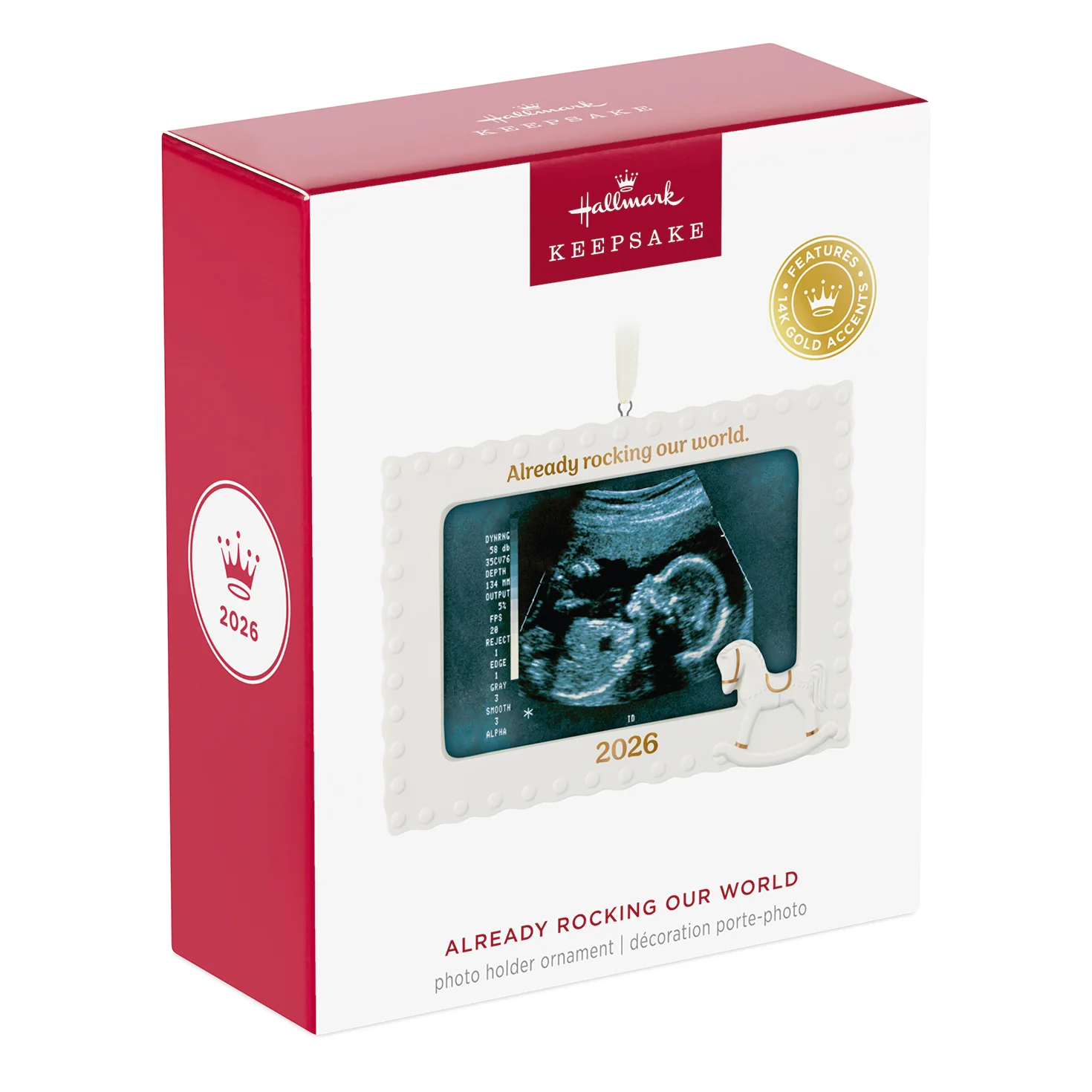 Already Rocking Our World 2026 Photo Frame, Porcelain — 2026 Hallmark Keepsake Christmas Ornament - Image 7
