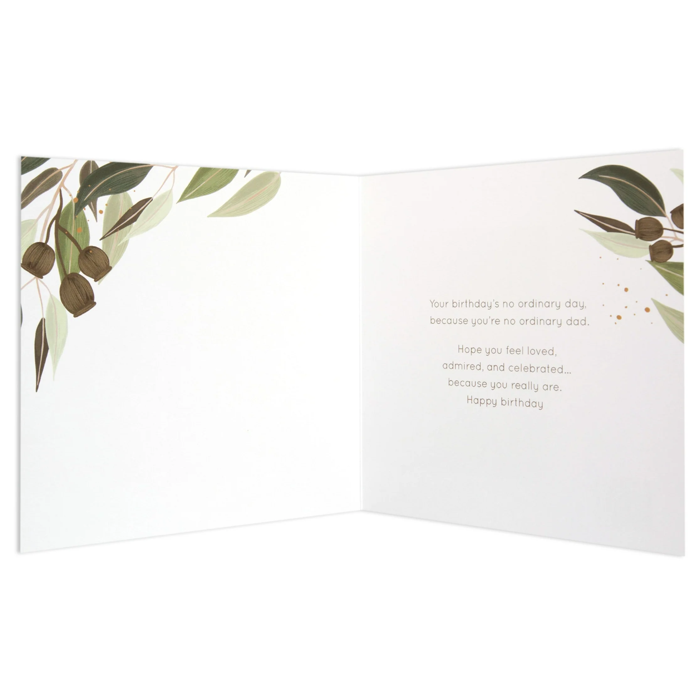Australian Spirit Among The Gum Trees Birthday Card For Dad - Navy Eucalyptus - Image 2