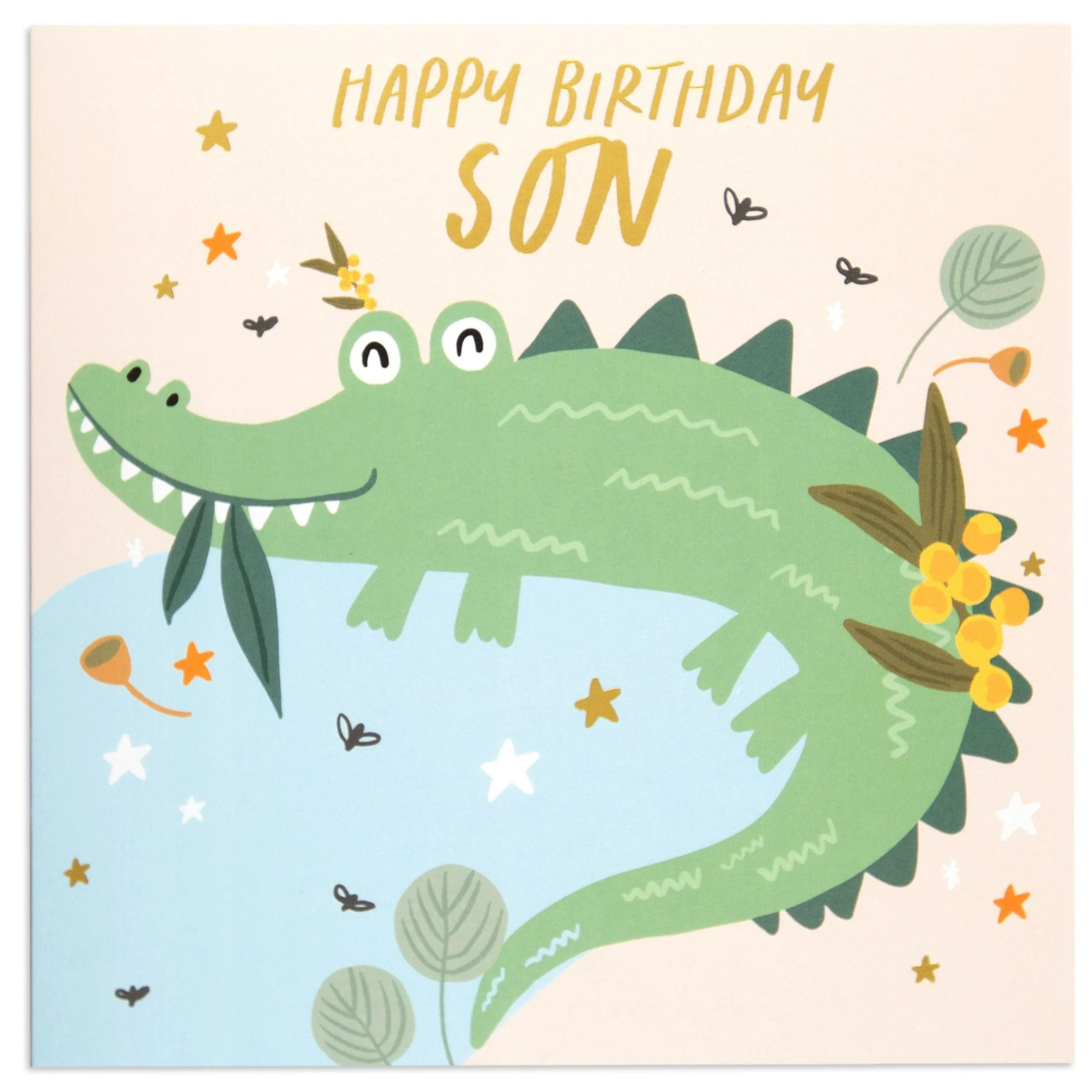 Australian Spirit Bush Buddies Birthday Card For Son - Crocodile