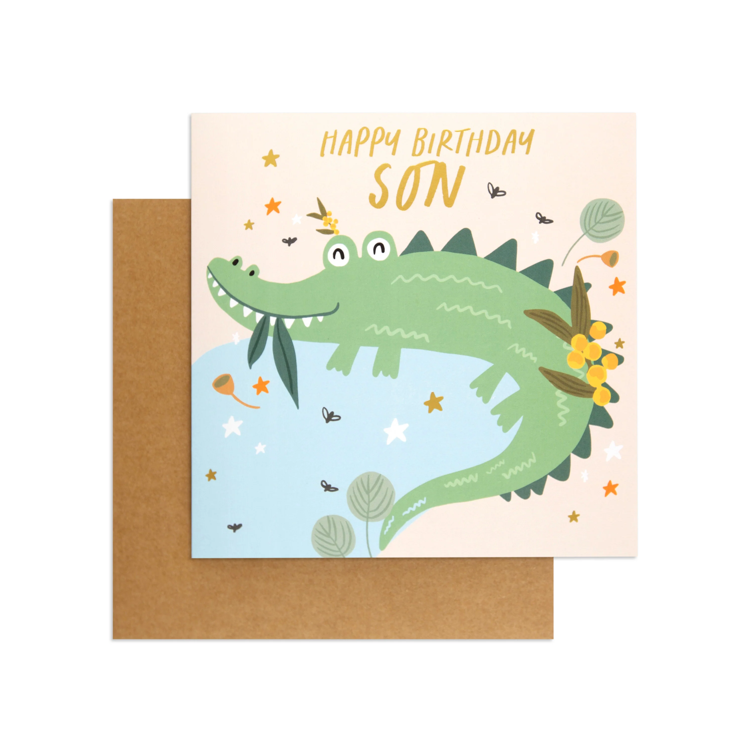 Australian Spirit Bush Buddies Birthday Card For Son - Crocodile - Image 3