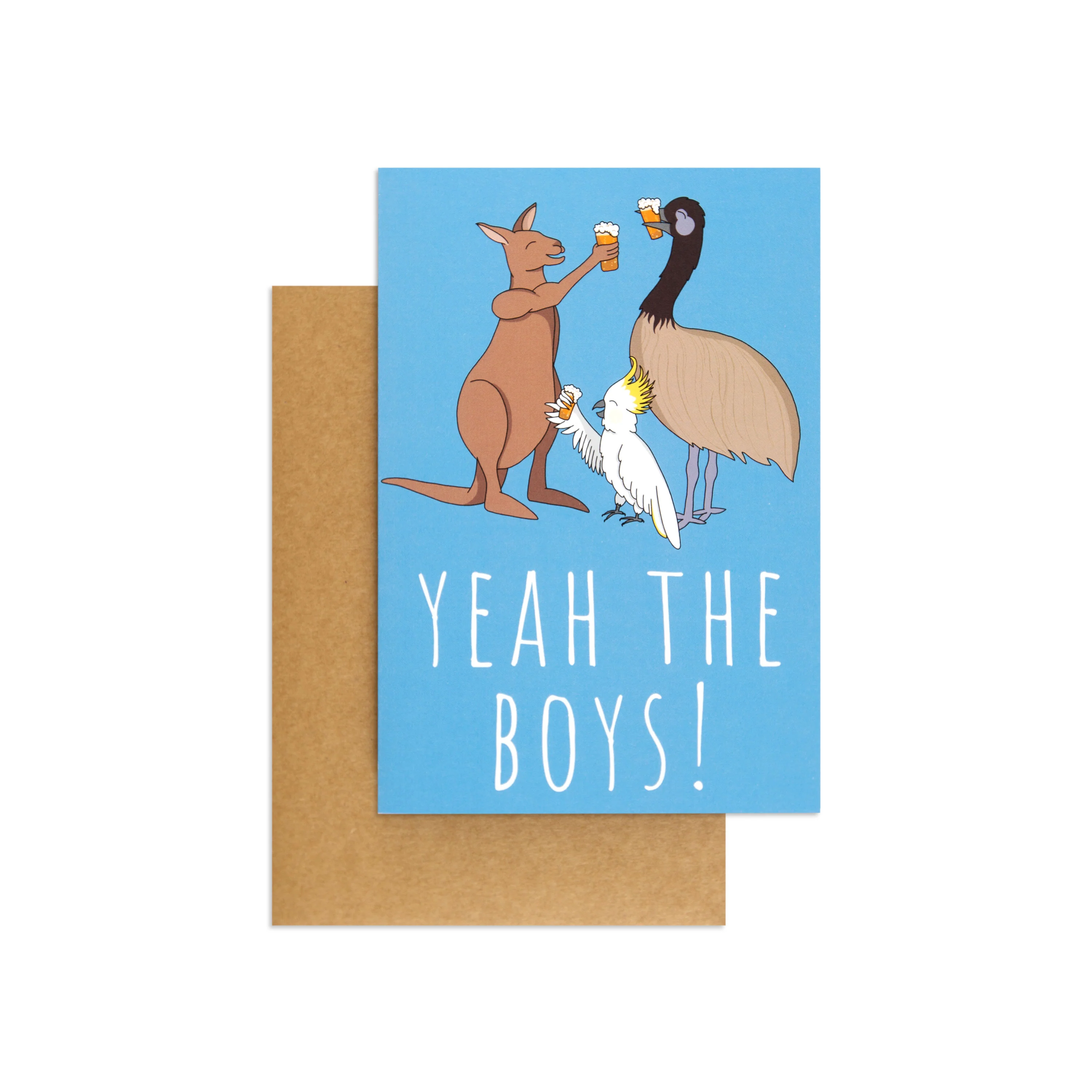 Australian Spirit Good On Ya Birthday Card - Kangaroo, Emu & Cockatoo - Image 3
