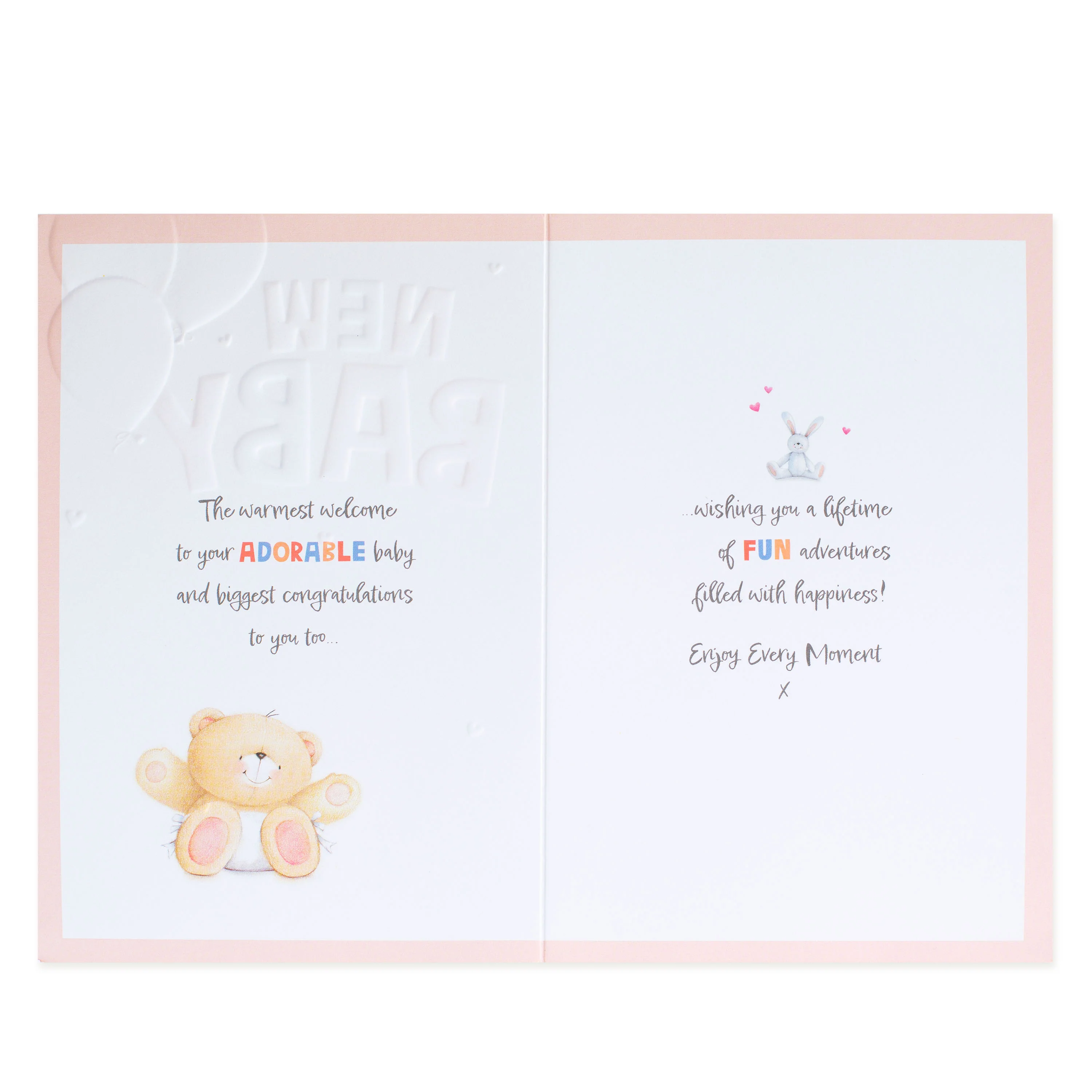 Hallmark Forever Friends New Baby Celebration Card - Soft Hugs & Giggles - Image 2