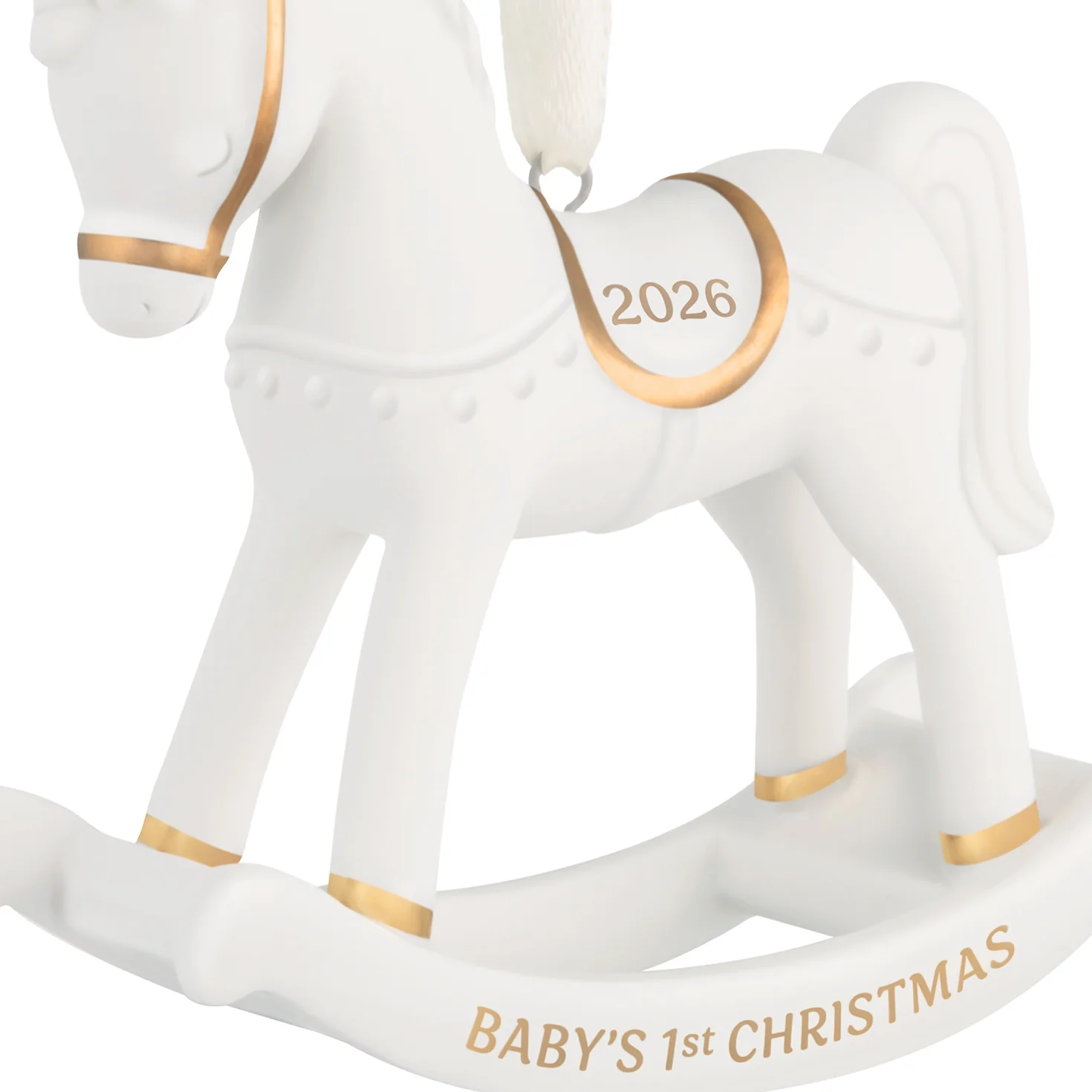 Baby's First Christmas Rocking Horse 2026, Porcelain — 2026 Hallmark Keepsake Christmas Ornament - Image 4