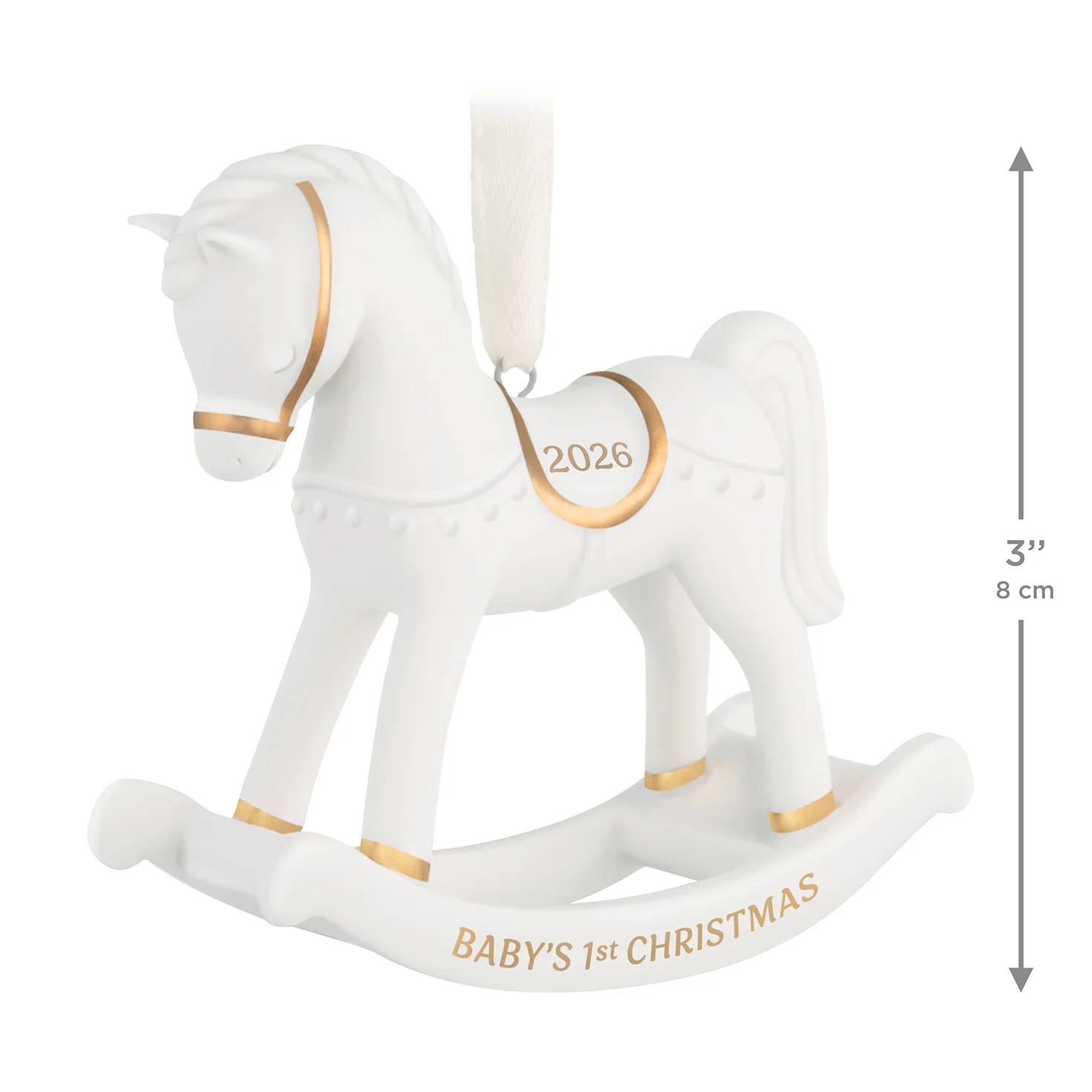 Baby's First Christmas Rocking Horse 2026, Porcelain — 2026 Hallmark Keepsake Christmas Ornament - Image 6