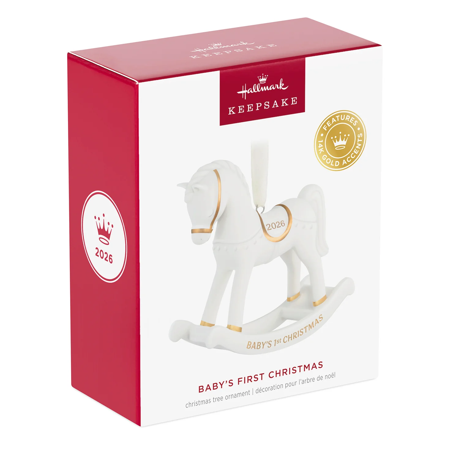 Baby's First Christmas Rocking Horse 2026, Porcelain — 2026 Hallmark Keepsake Christmas Ornament - Image 7