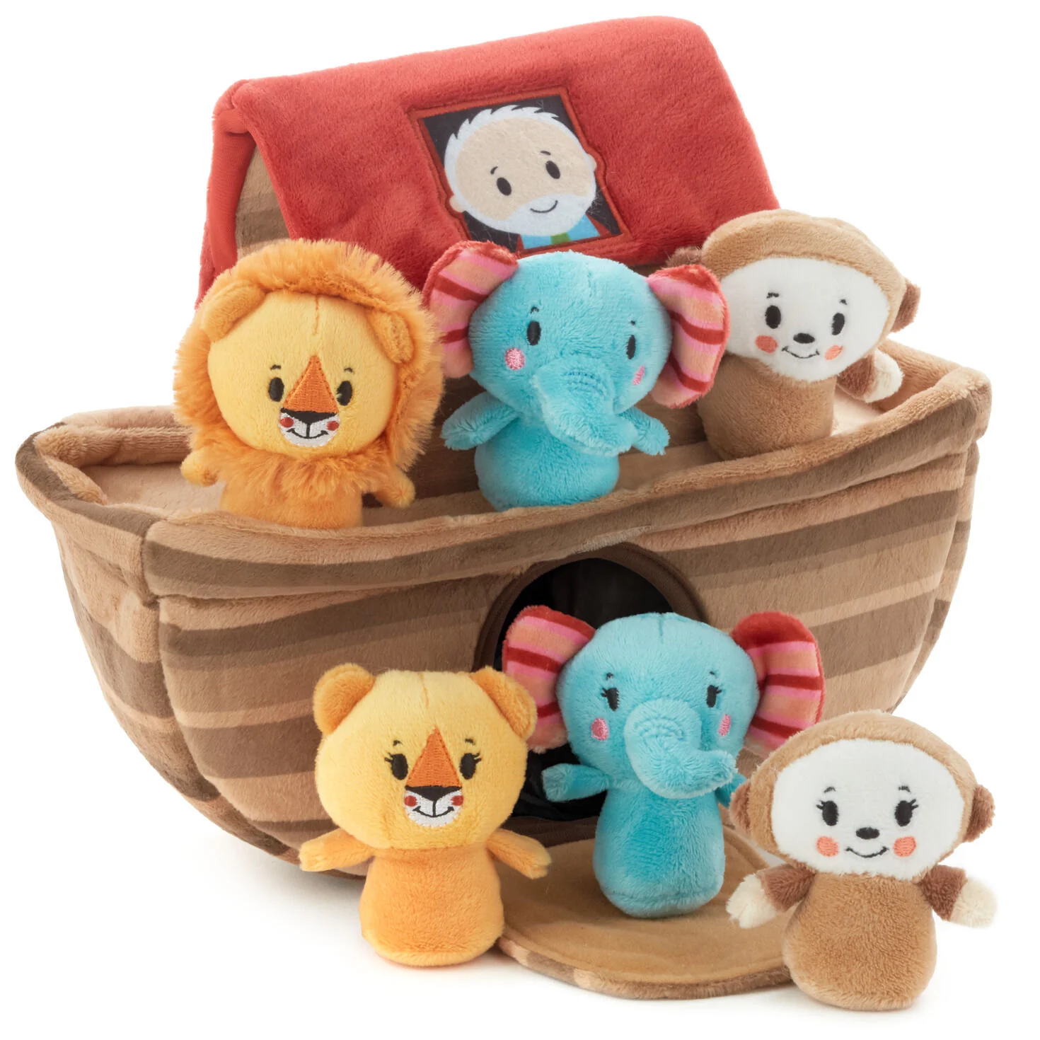 Noah's Ark and Animals Plush Playset, 7 Pieces - Image 3