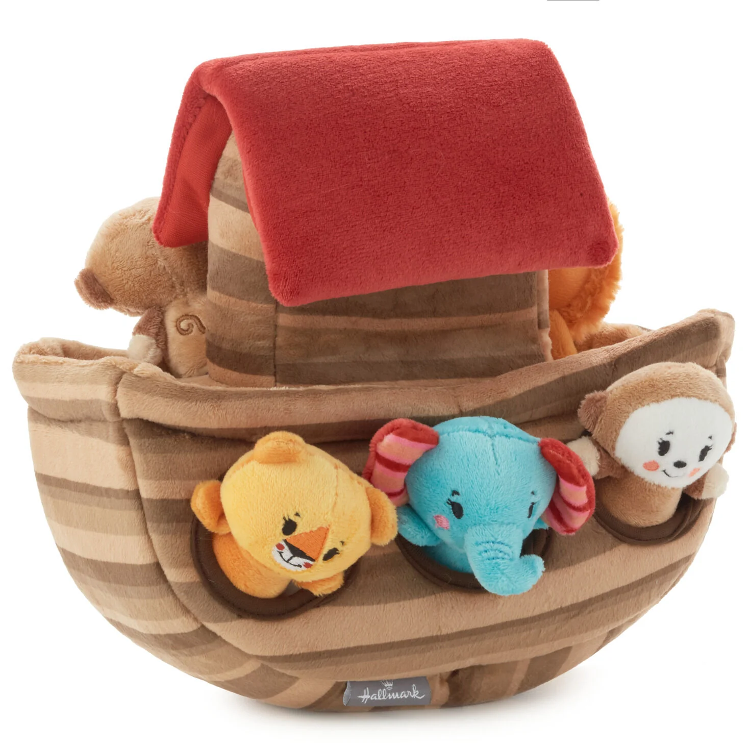 Noah's Ark and Animals Plush Playset, 7 Pieces - Image 4