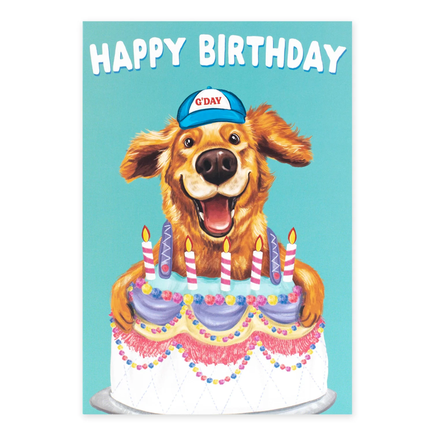 Hallmark Ozzy Oddities Birthday Card - Birthday Cake Dog