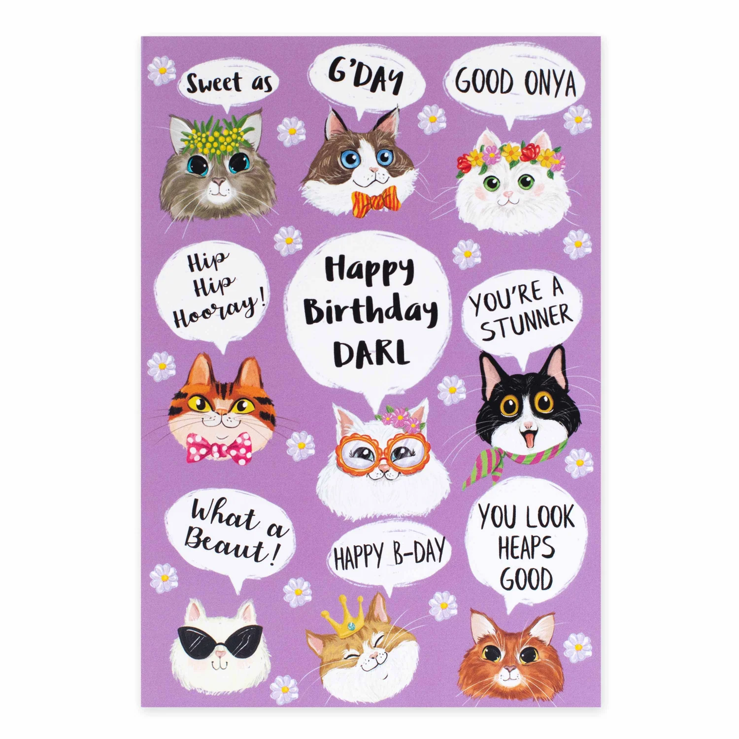 Hallmark Ozzy Oddities Birthday Card - Raining Cats