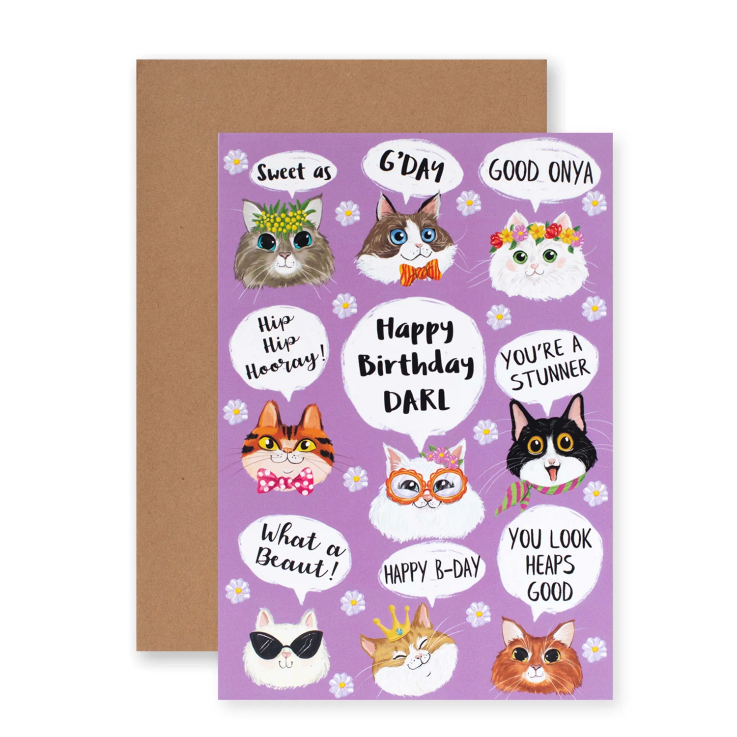 Hallmark Ozzy Oddities Birthday Card - Raining Cats - Image 3
