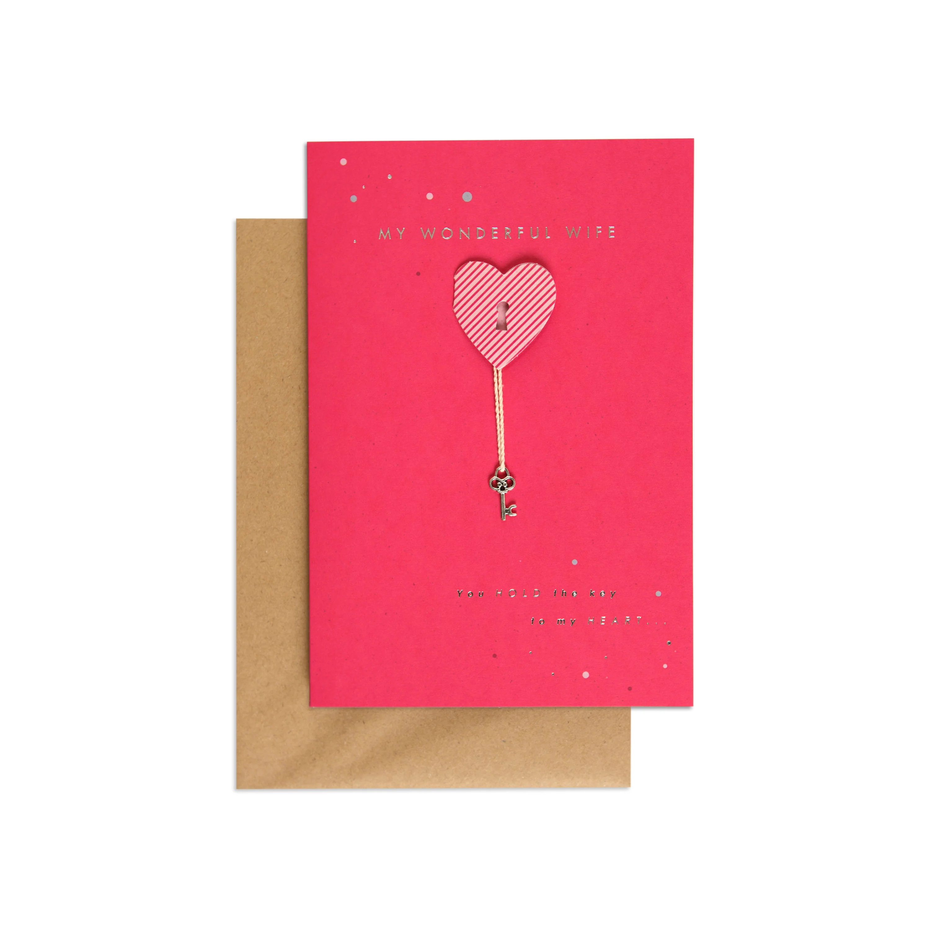 Beautiful & Sentimental Key To My Heart Wife Birthday Card - Image 3