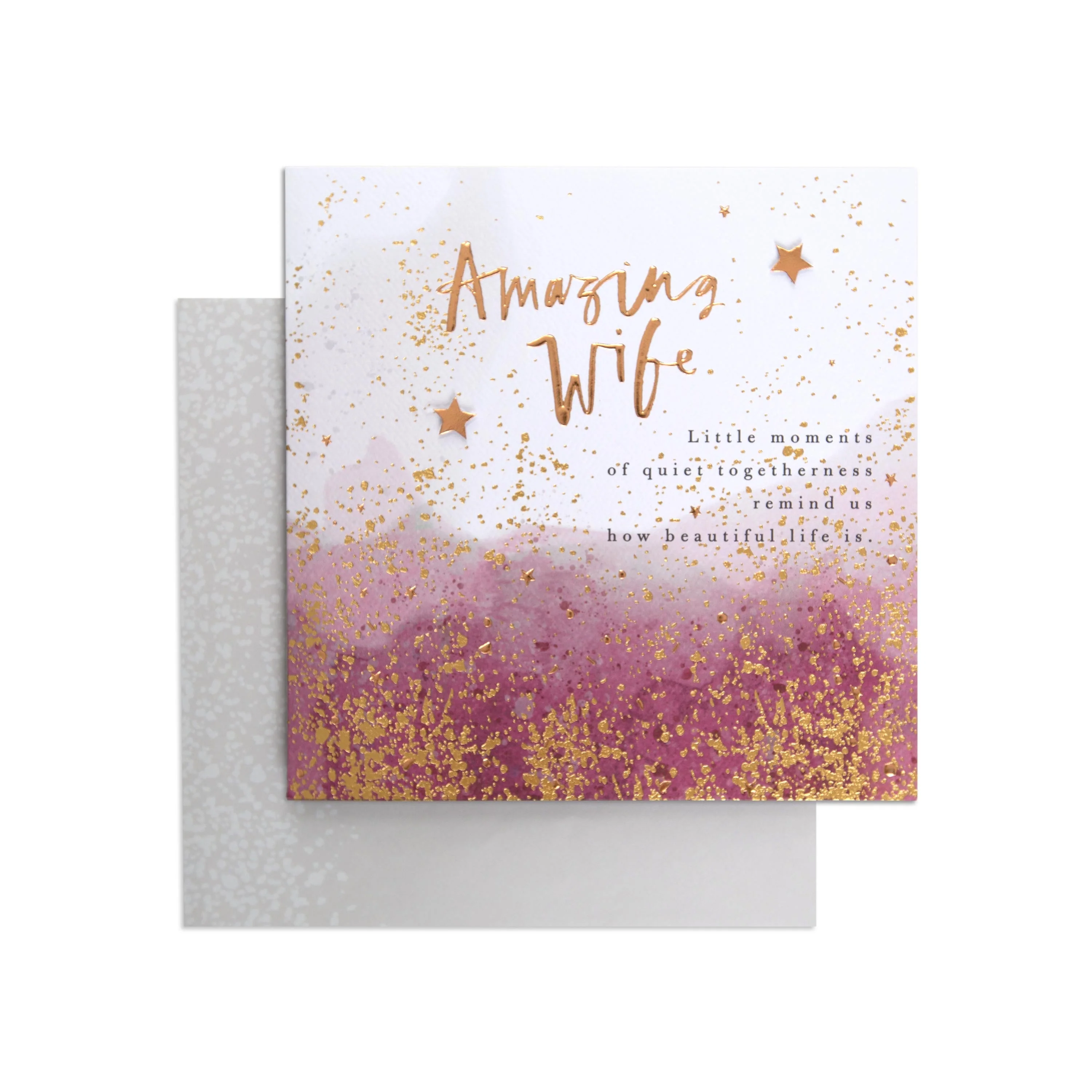 Beautiful Contemporary Stars Amazing Wife Birthday Card - Image 3