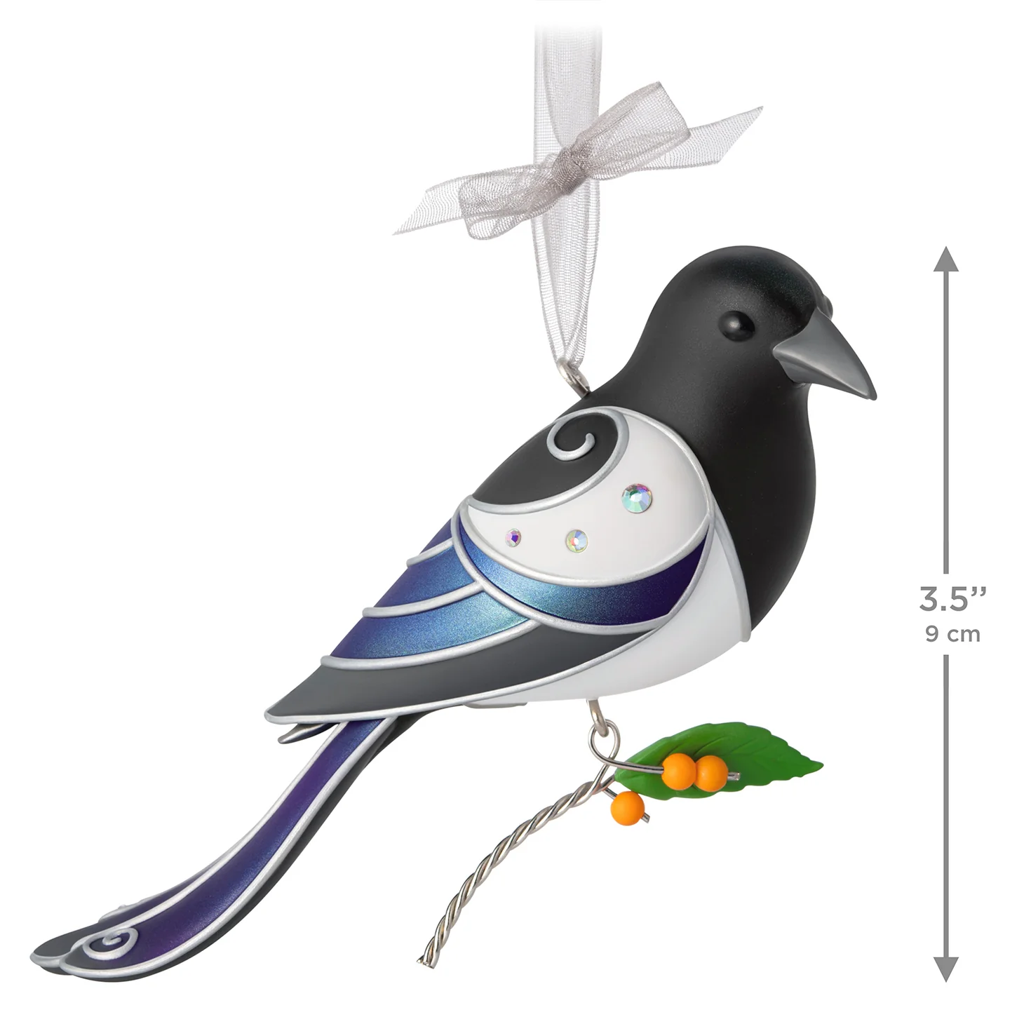 The Beauty of Birds Black-Billed Magpie, 22nd in the Series  — 2026 Hallmark Keepsake Christmas Ornament - Image 6