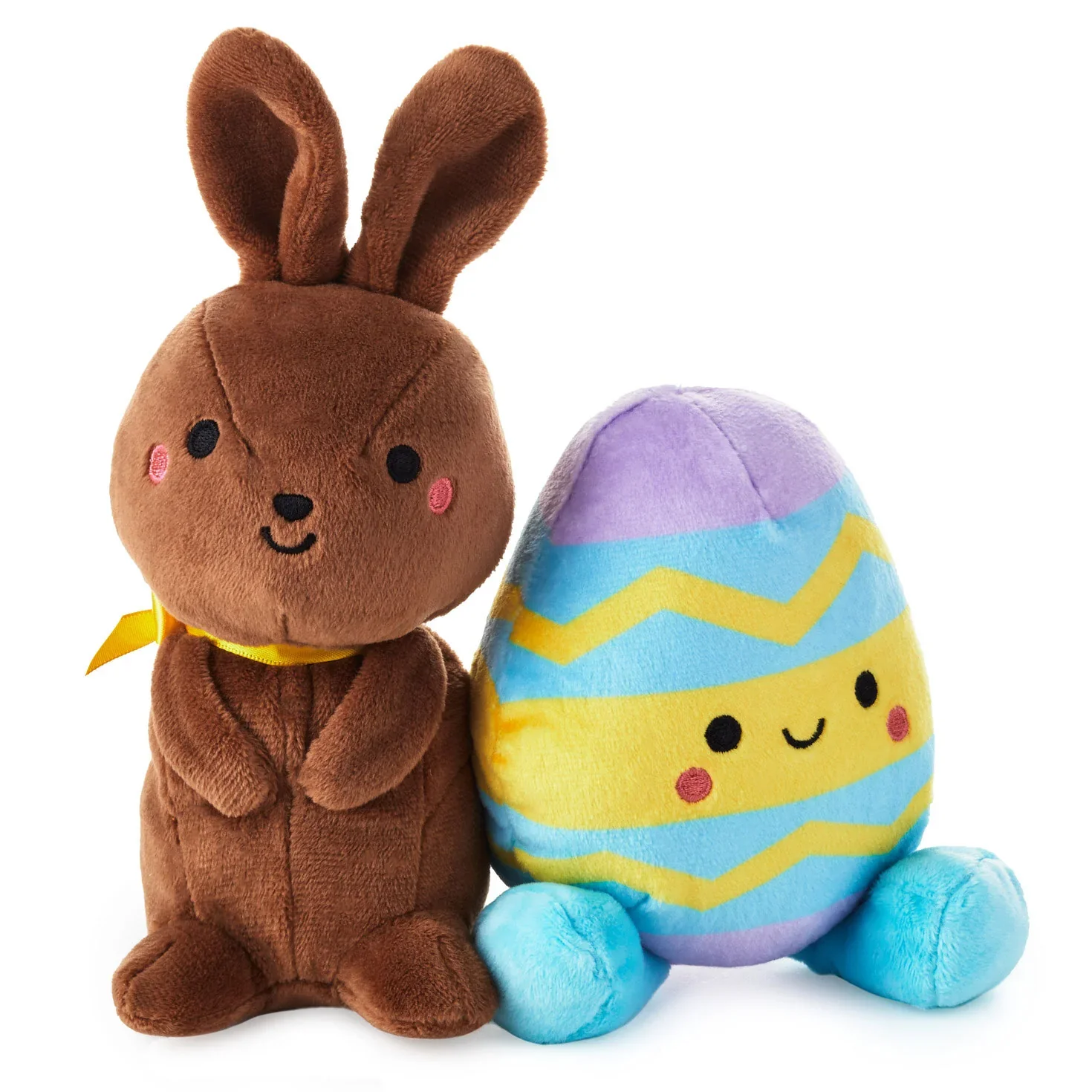 Chocolate Bunny & Easter Egg, Magnetic Plush Pair - Better Together - Image 2