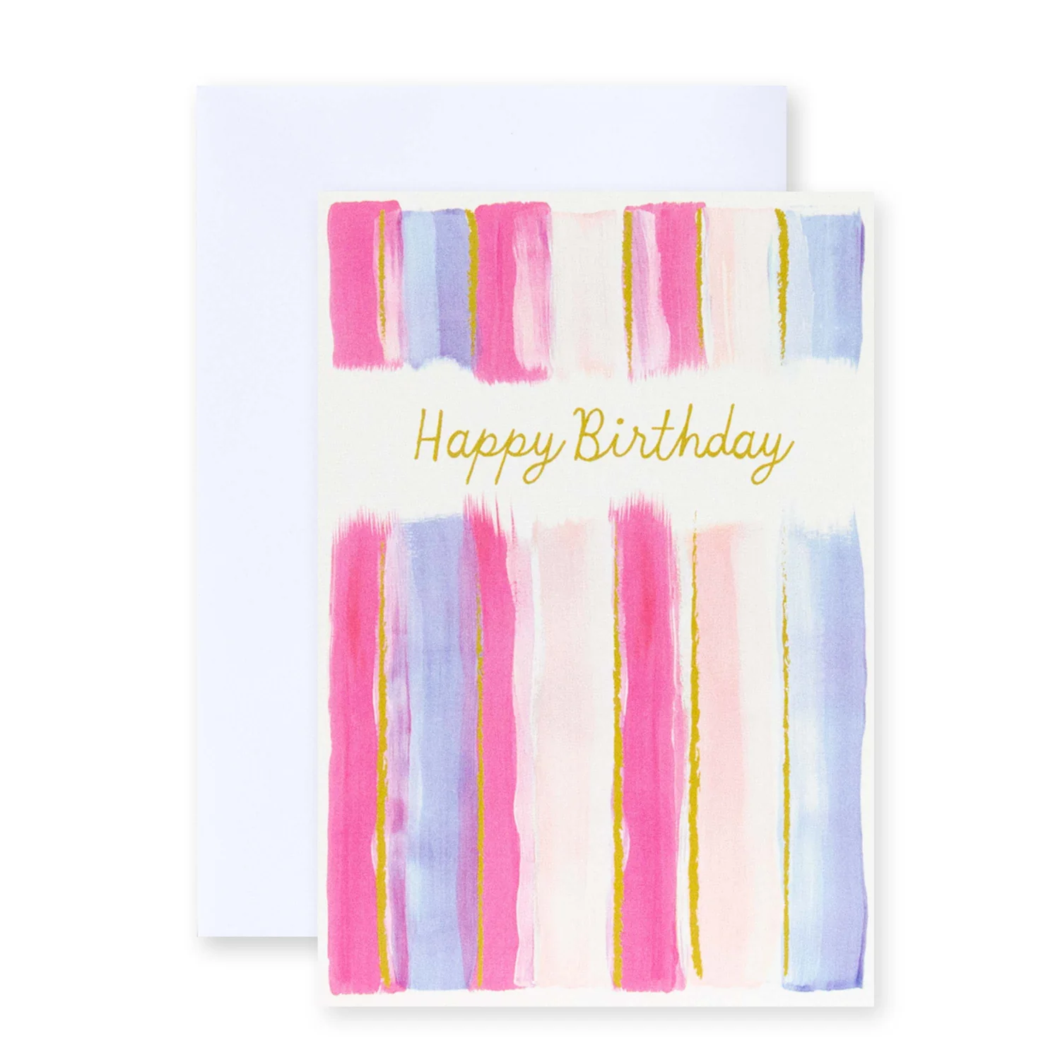Hallmark Birthday Card by Creative Publishing - Pink & Purple Stripes - Image 3
