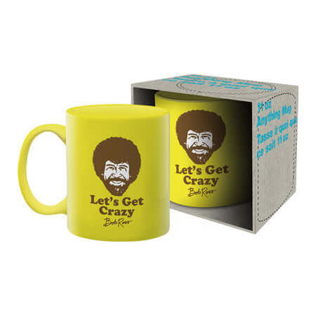 Bob Ross - Let's Get Crazy Ceramic Mug - Image 2