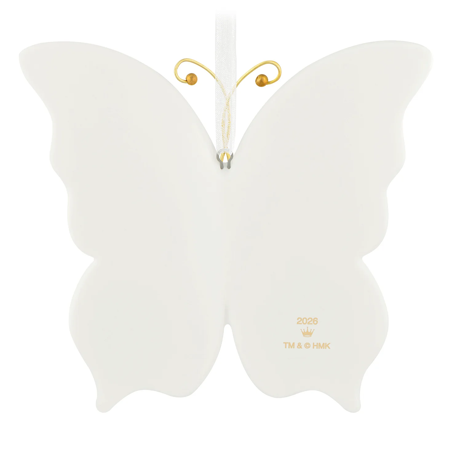 10th Anniversary Brilliant Butterflies, Porcelain and Metal — 2026 Hallmark Keepsake Christmas Ornament - Image 5