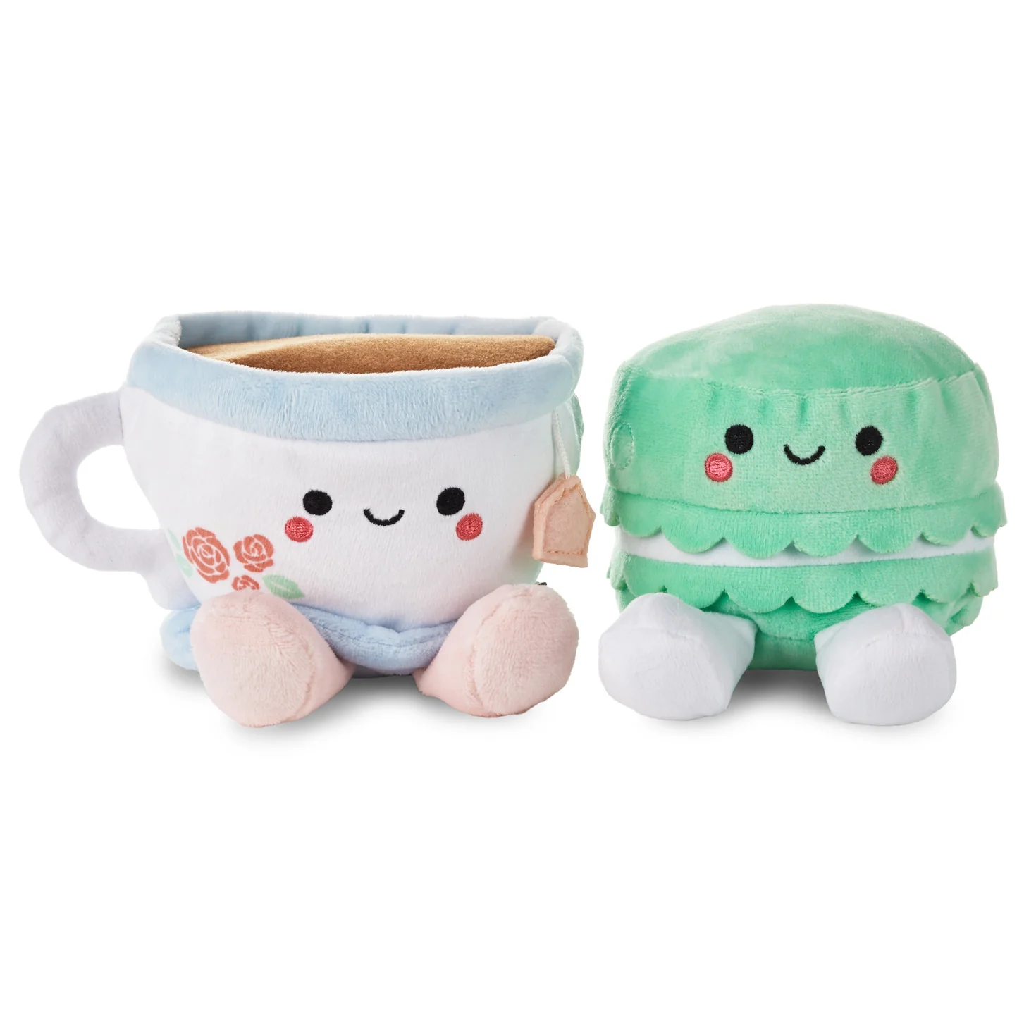 Better Together Teacup and Macaron Cookie Magnetic Plush Pair, 3.5" - Image 3