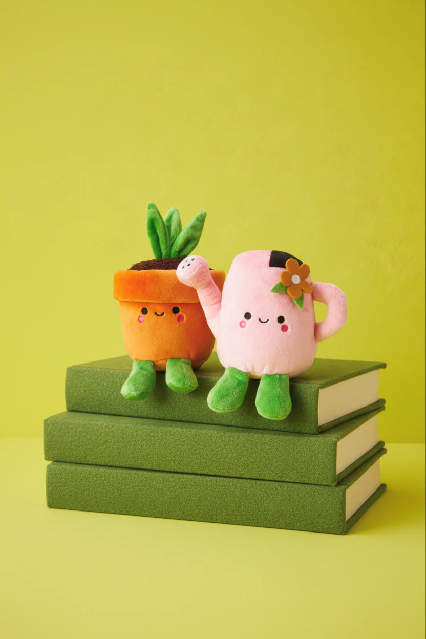 Better Together Watering Can and Plant Magnetic Plush Pair, 4.5" - Image 4