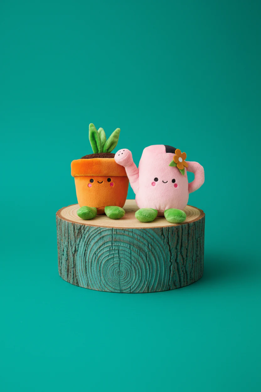 Better Together Watering Can and Plant Magnetic Plush Pair, 4.5" - Image 5