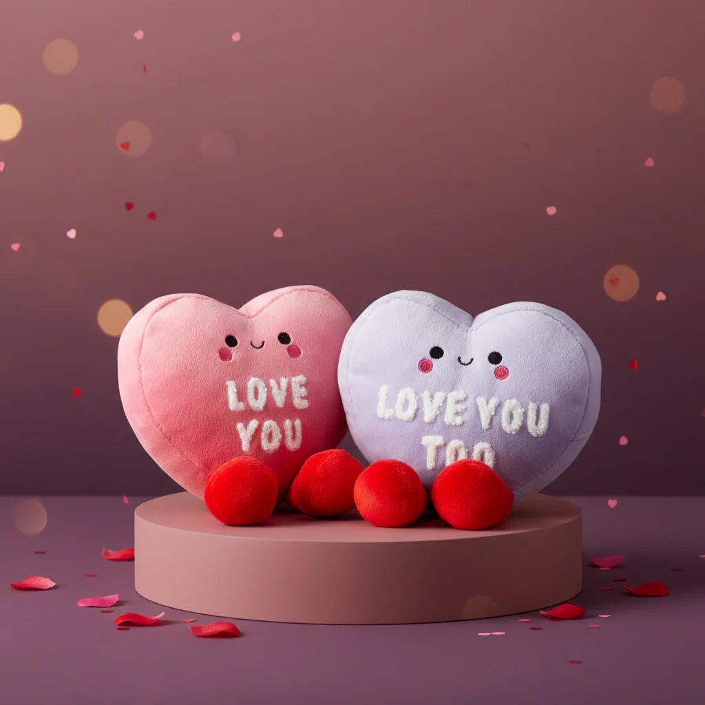 Better Together Conversation Hearts Magnetic Plush, 4.75"