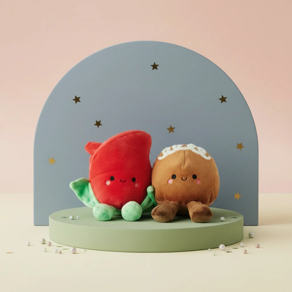 Better Together Rose and Truffle Magnetic Plush Pair, 5.25"