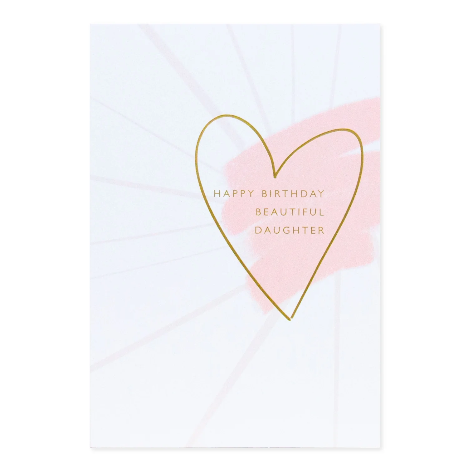 Connections from Hallmark Daughter Birthday Card - Gold Foiled Heart
