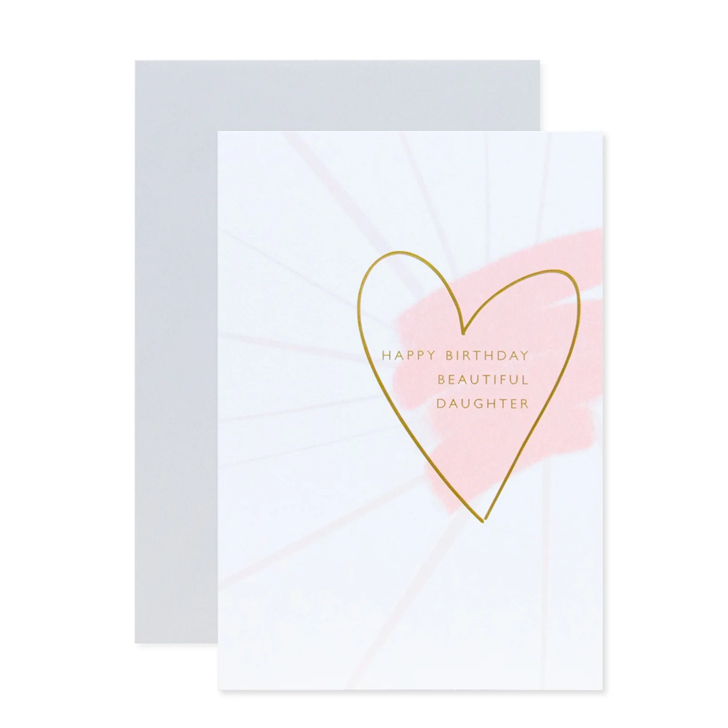 Connections from Hallmark Daughter Birthday Card - Gold Foiled Heart - Image 3