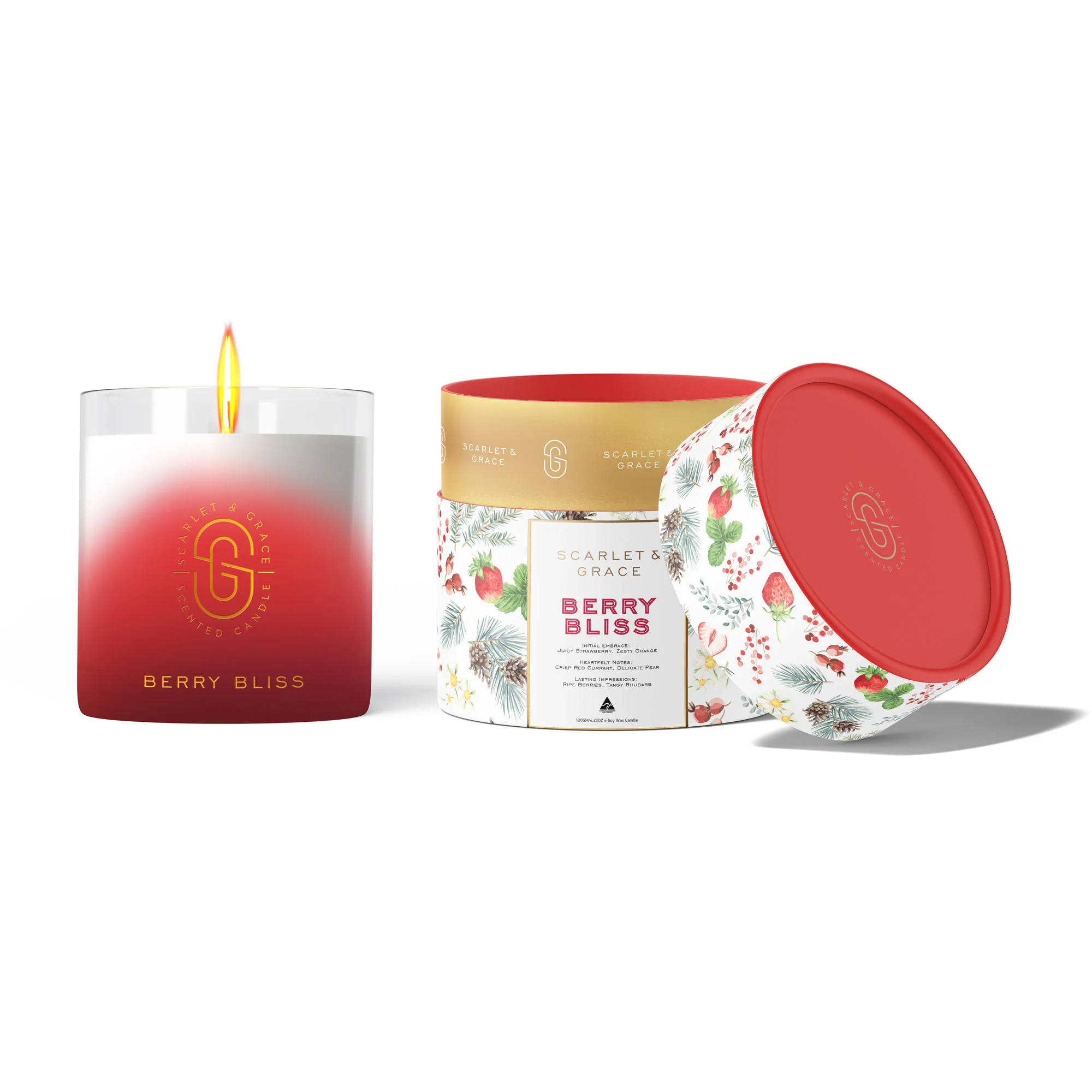 Christmas Candle Berry Bliss – 120g (Limited Edition) - Image 4