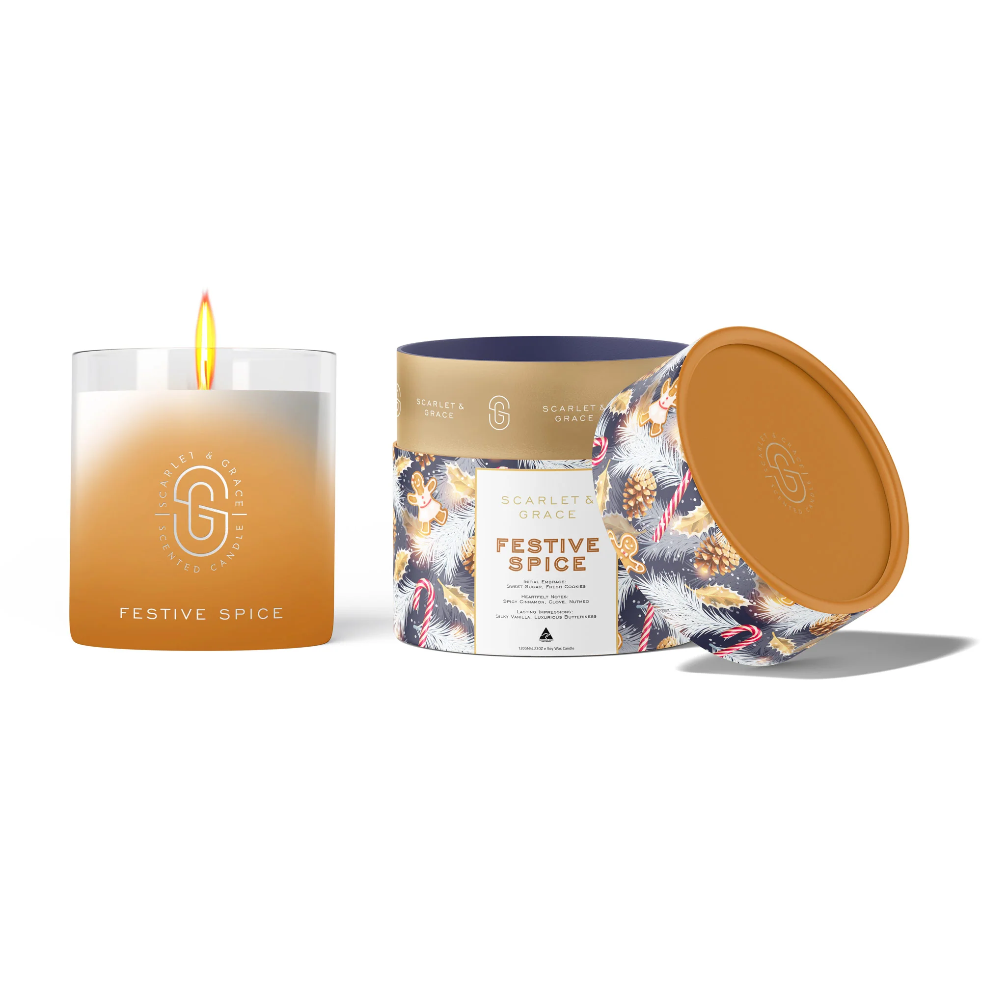 Christmas Candle Festive Spice – 120g (Limited Edition) - Image 4