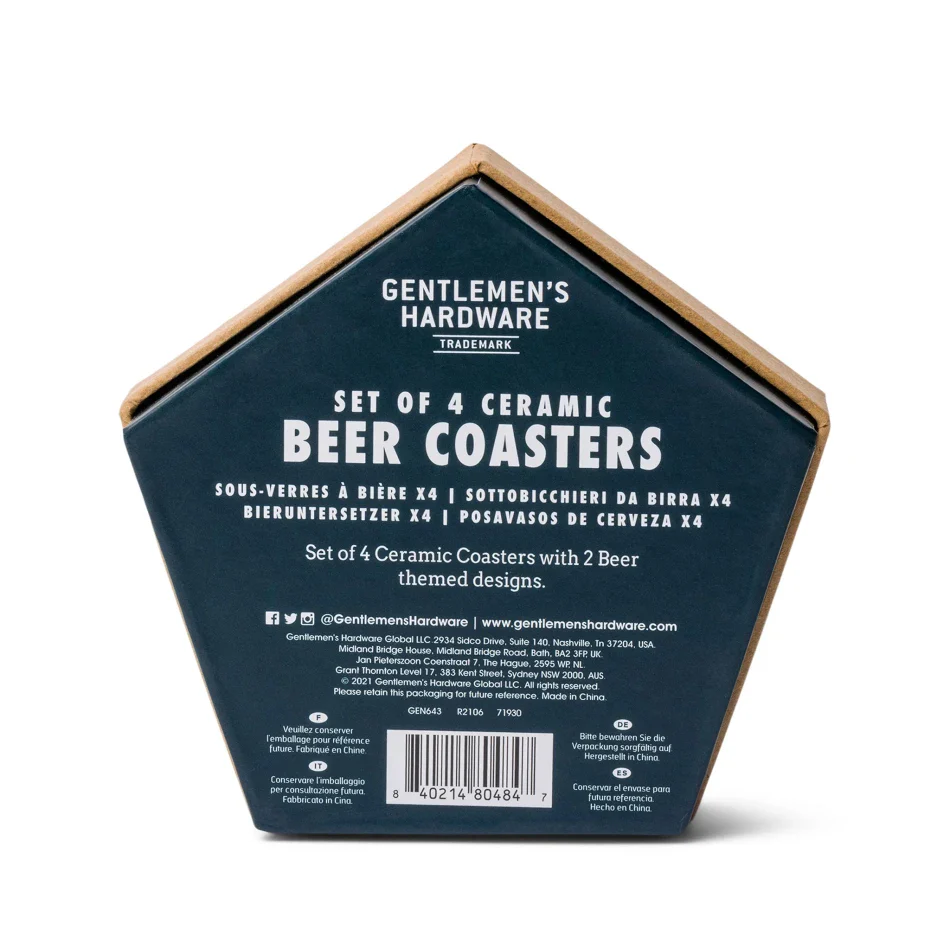 Beer Coasters, Set of 4 - Image 5
