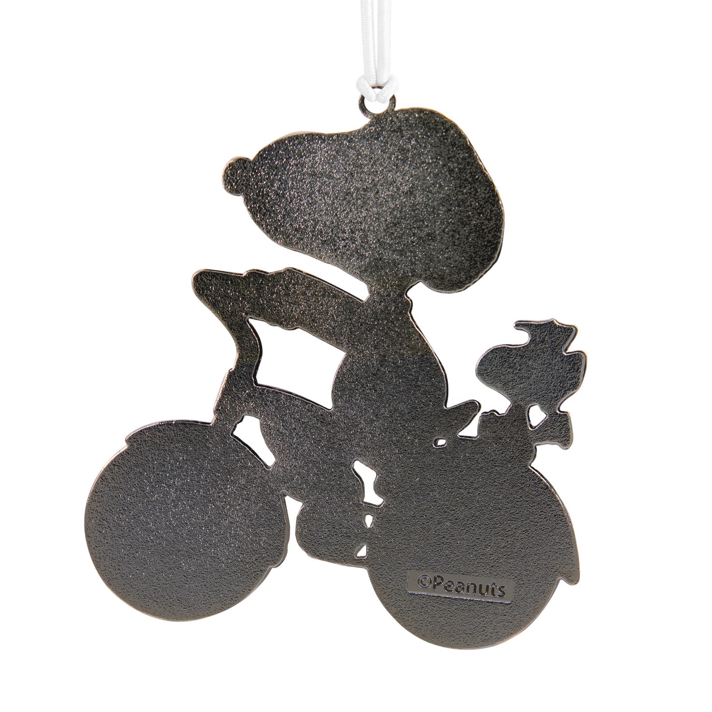 Peanuts® Snoopy and Woodstock on Bicycle With Dimension — Hallmark Christmas Ornament - Image 4