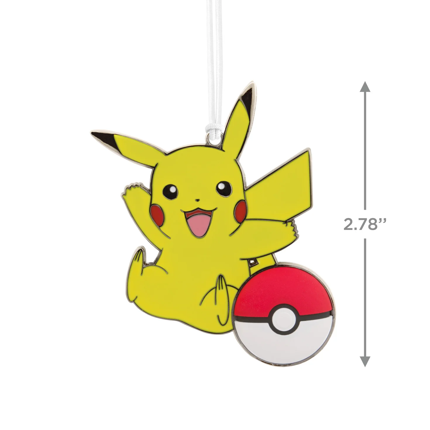 Hallmark Christmas Ornament - Pokémon Pikachu and Poké Ball With Dimension Metal - Image 3