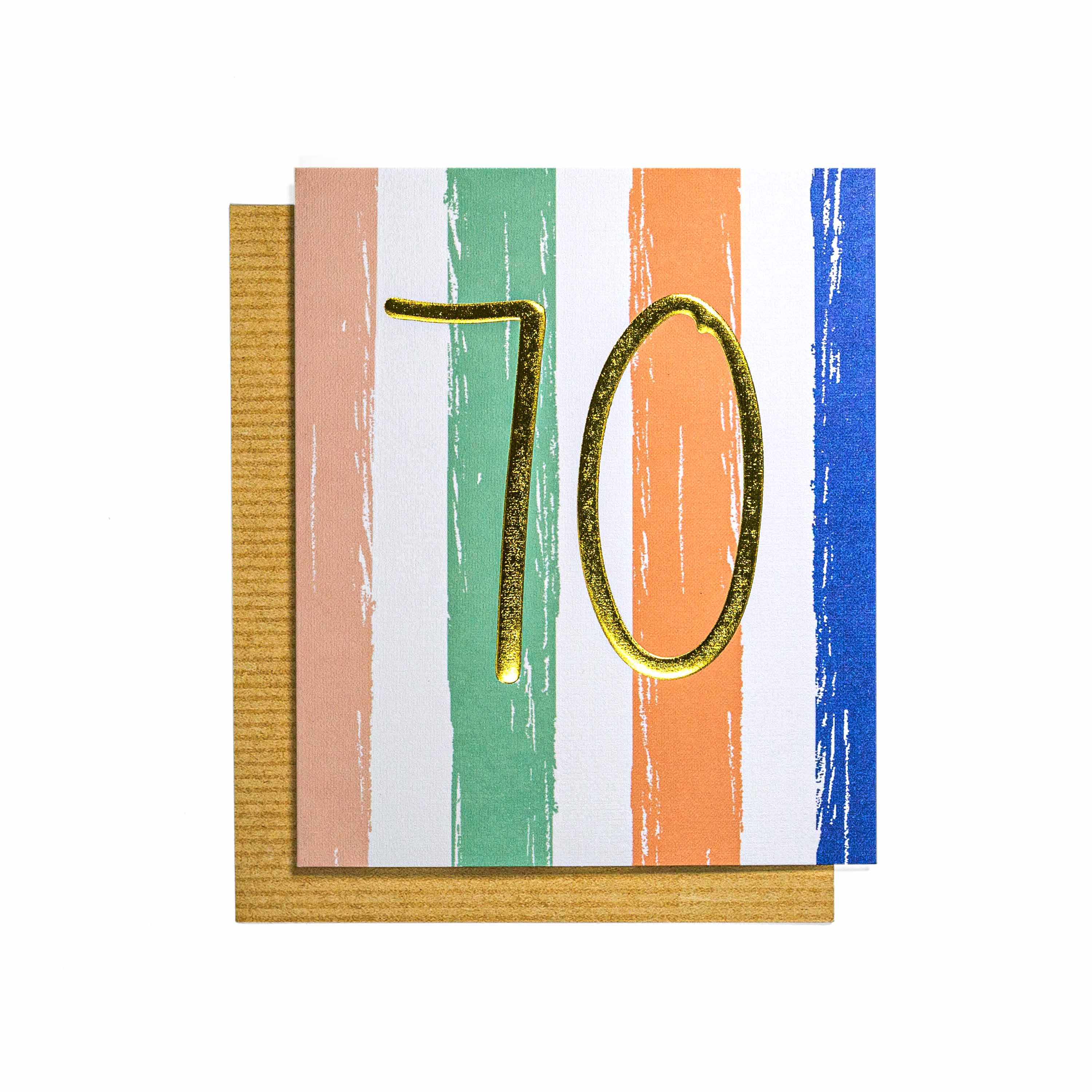 Colourful and Contemporary 70th Birthday Card - Image 3