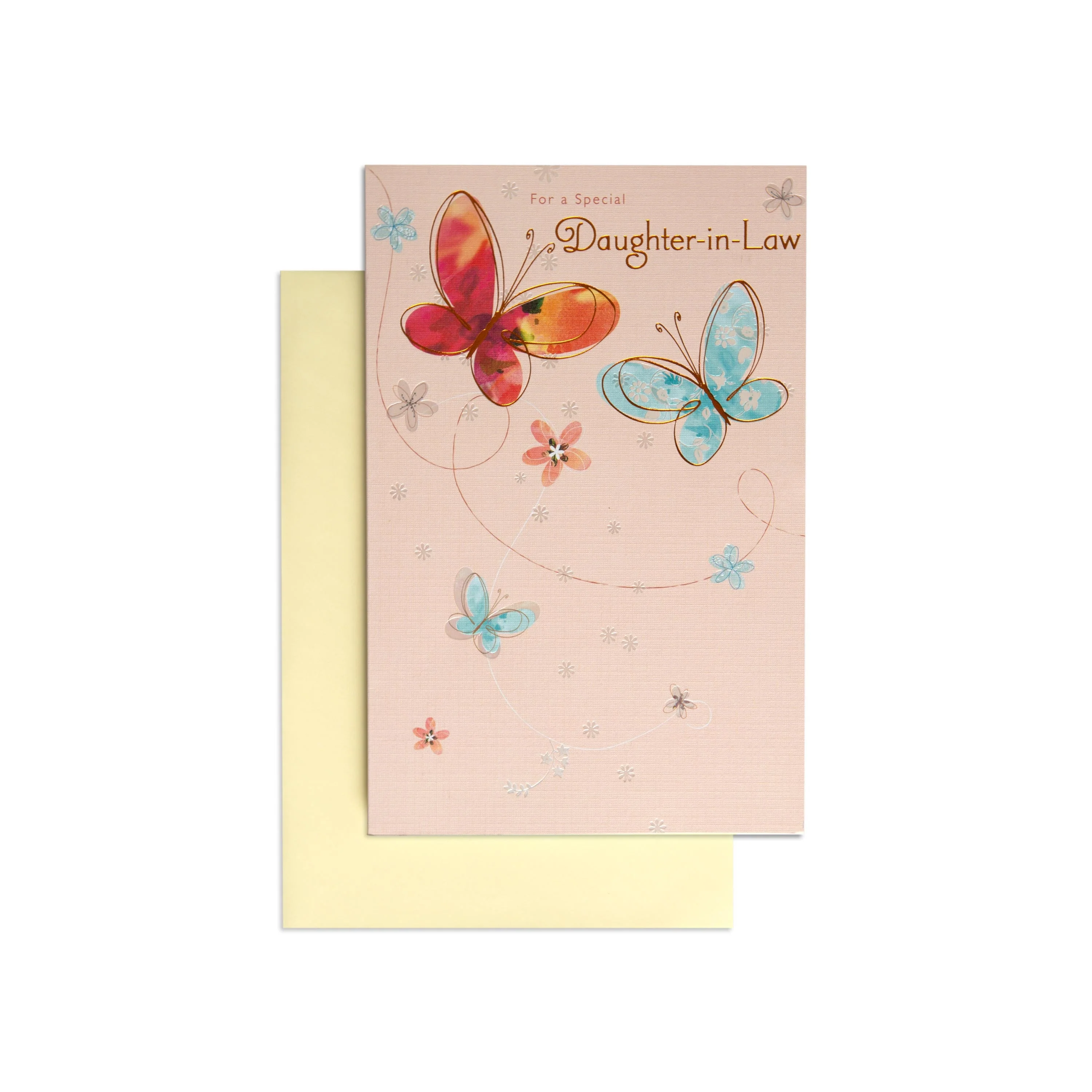 Colourful Butterflies Sweet Daughter-in-Law Birthday Card - Image 3
