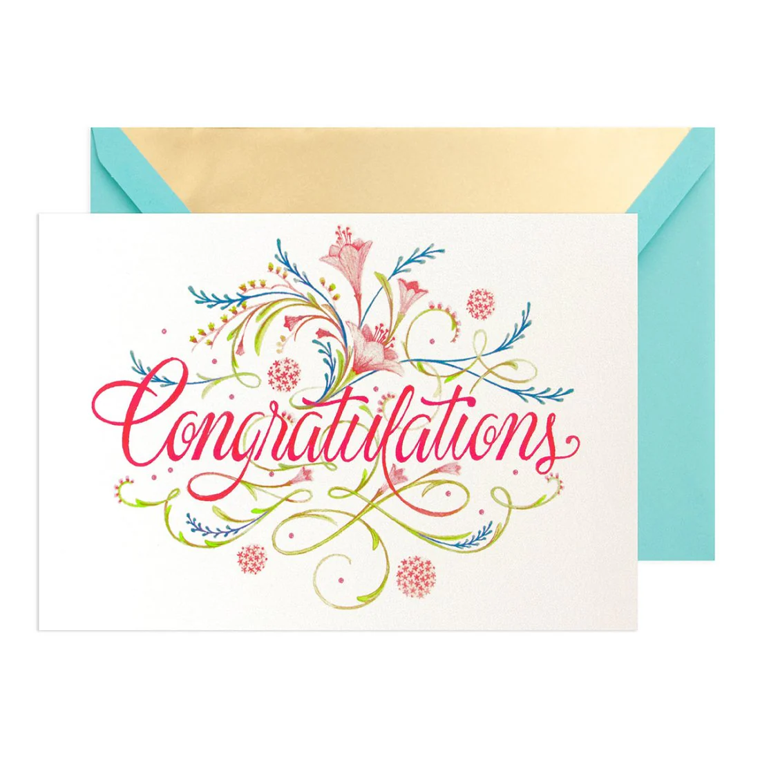 Hallmark Signature Congratulations Card - Floral Flourishes - Image 2