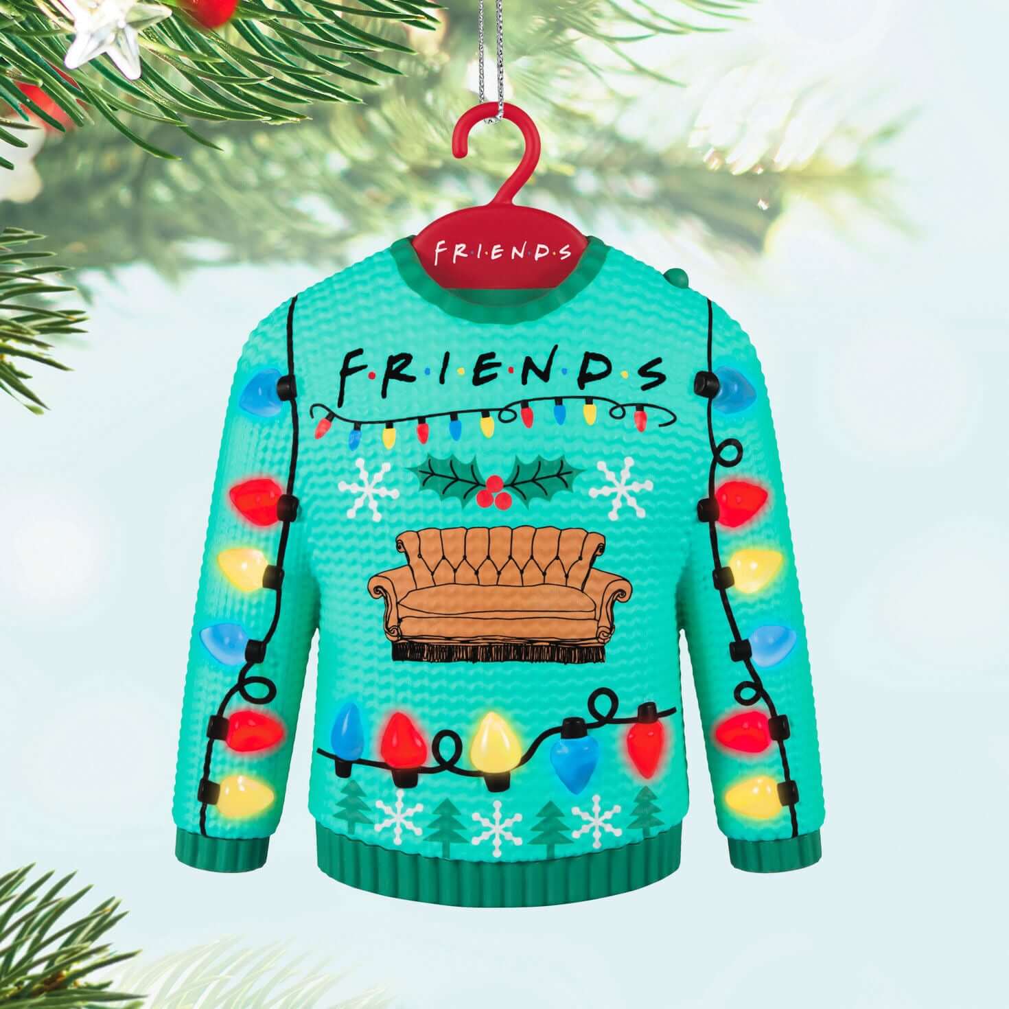 Friends "Could We Be Any More Festive?" Musical Ornament With Light — 2025 Hallmark Keepsake Christmas Ornament - Image 2